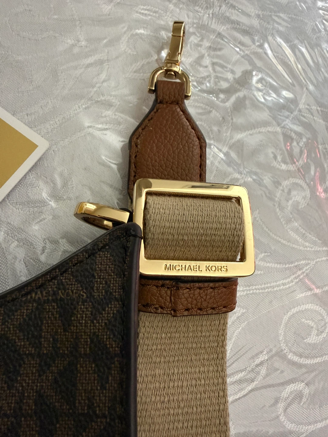 Michael Kors Signature Monogram Shoulder Bag - Brown - photo 5