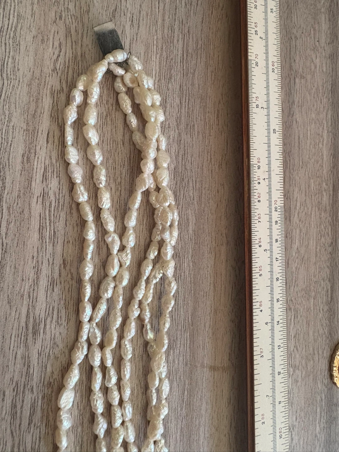 Multi-strand Freshwater Pearl Necklace with Silver Clasp - photo 5