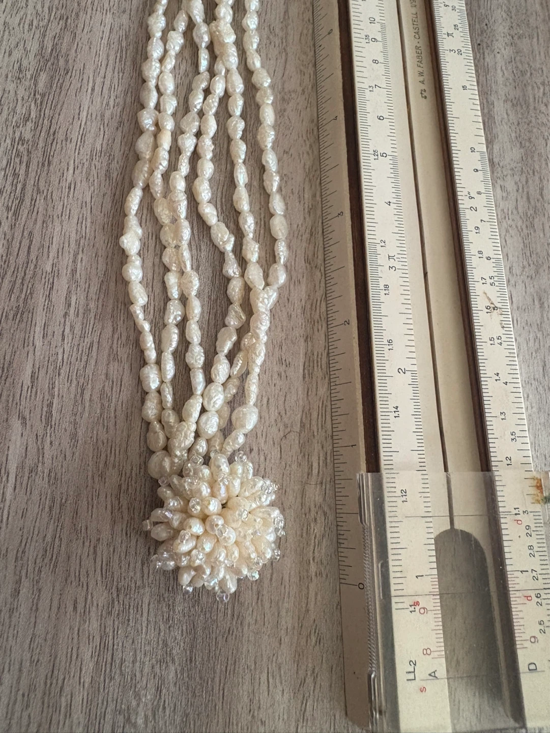 Multi-strand Freshwater Pearl Necklace with Silver Clasp - photo 3