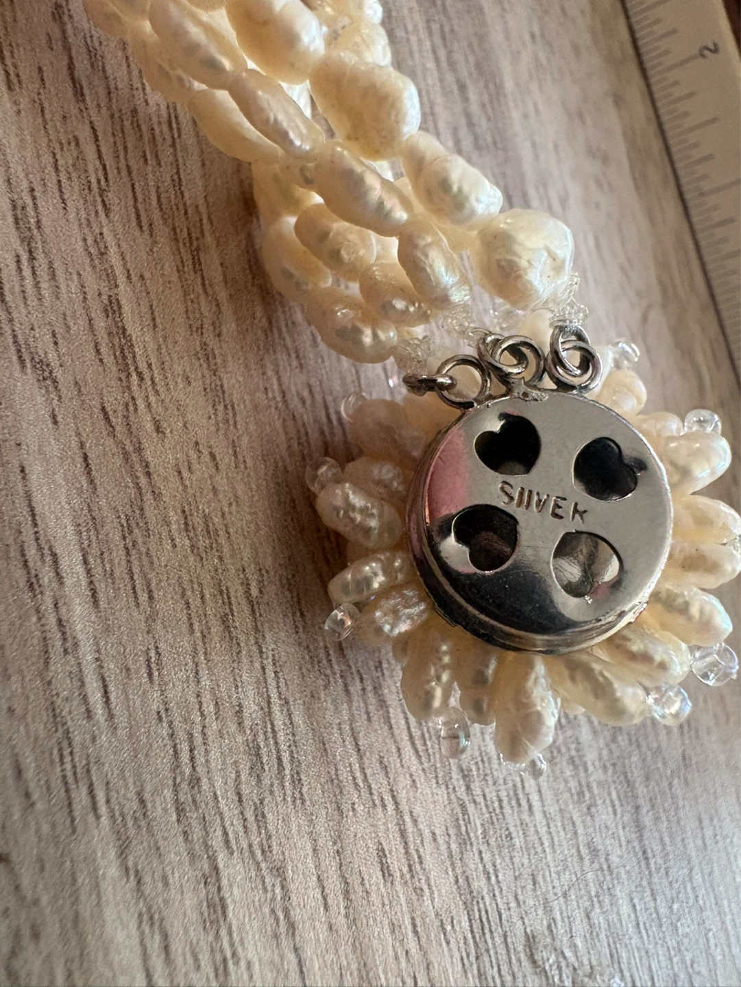 Multi-strand Freshwater Pearl Necklace with Silver Clasp
