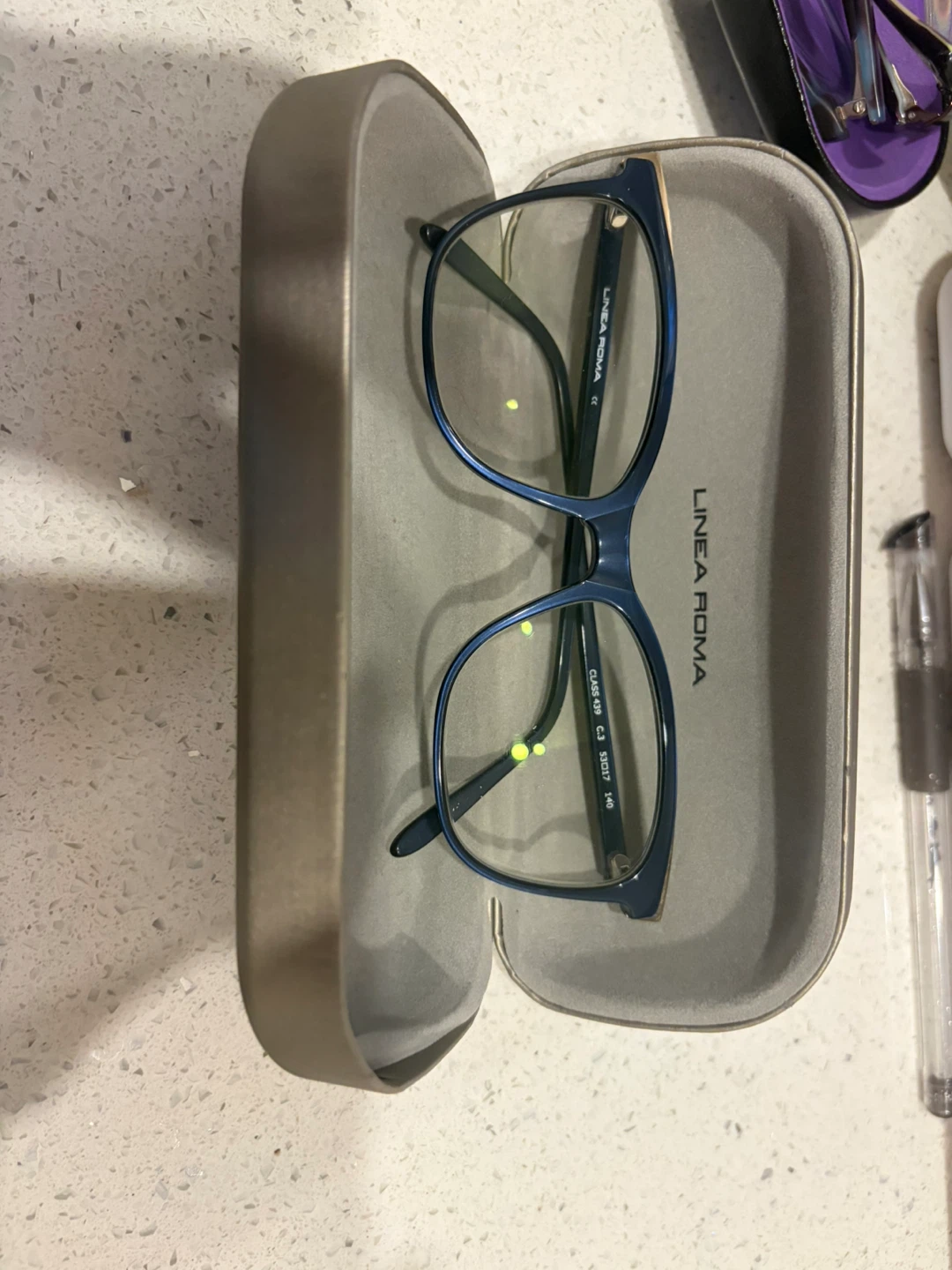 Linea Roma Blue Eyeglasses with Case