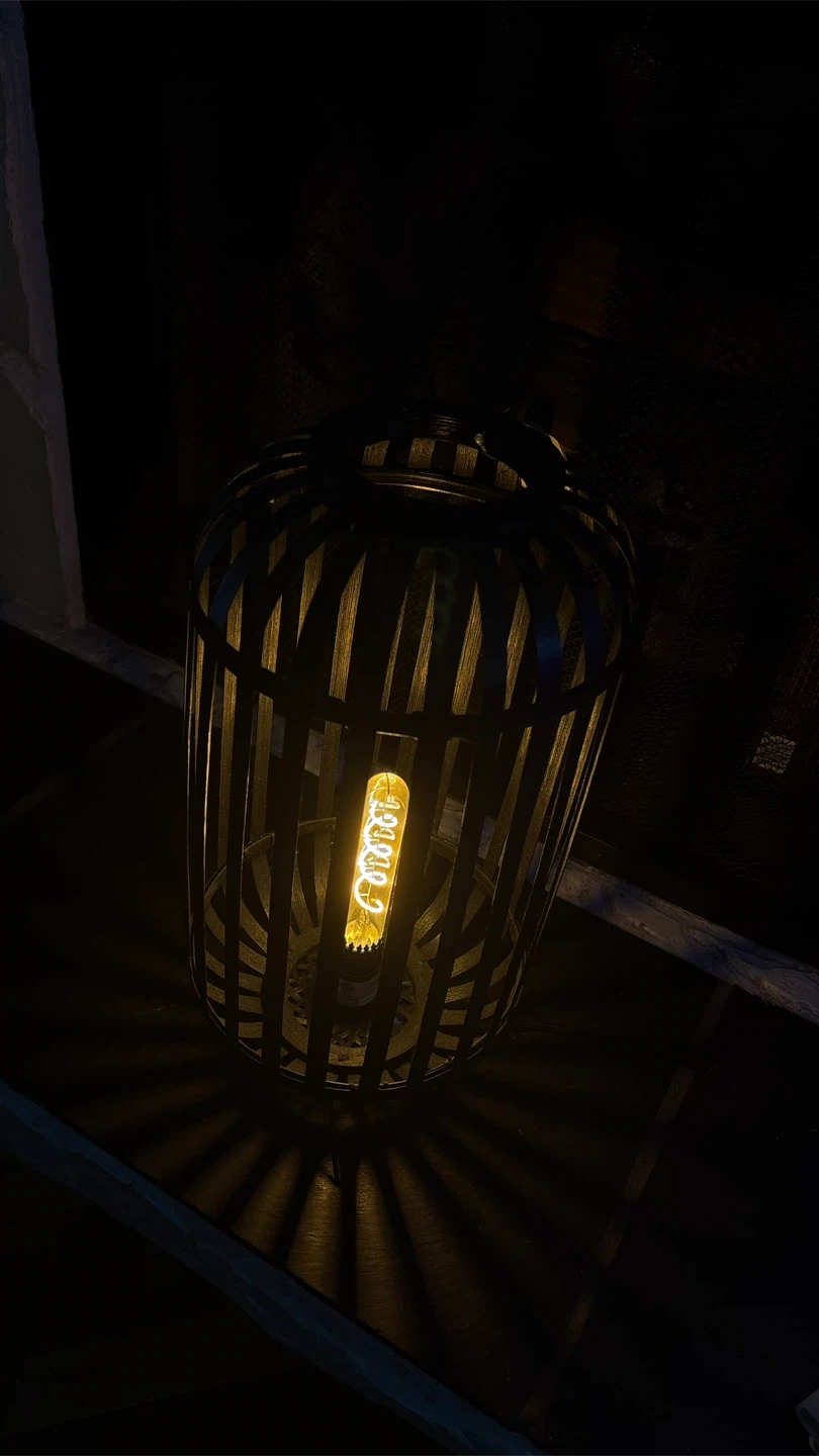 Black Loft Lantern Lamp with Edison Bulb - photo 3