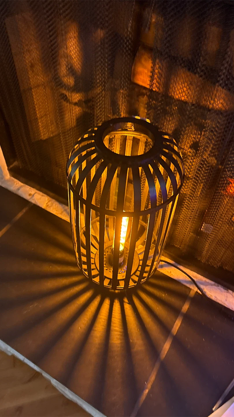Black Loft Lantern Lamp with Edison Bulb - photo 2