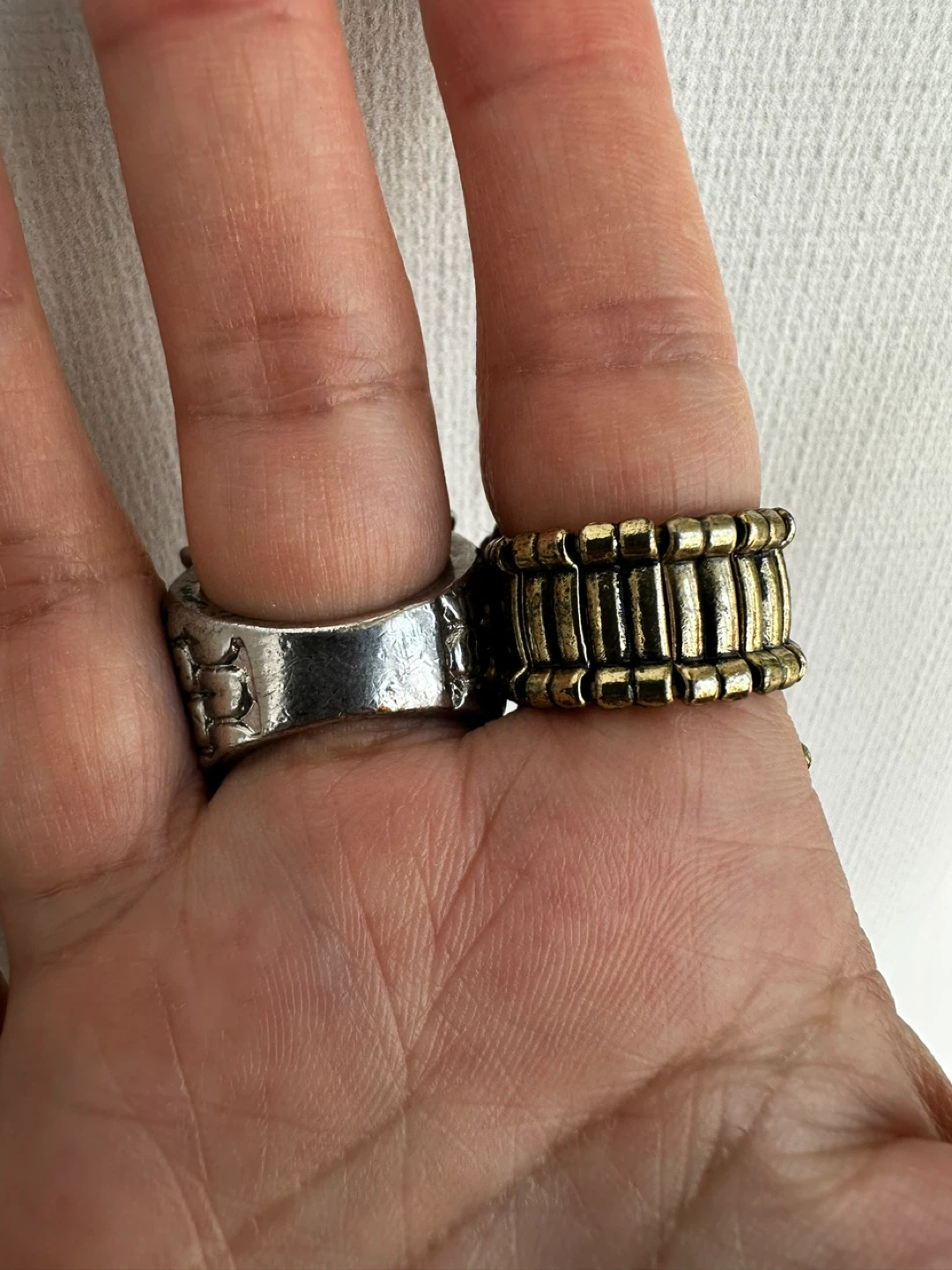 Gold and Silver Owl Statement Rings - photo 3