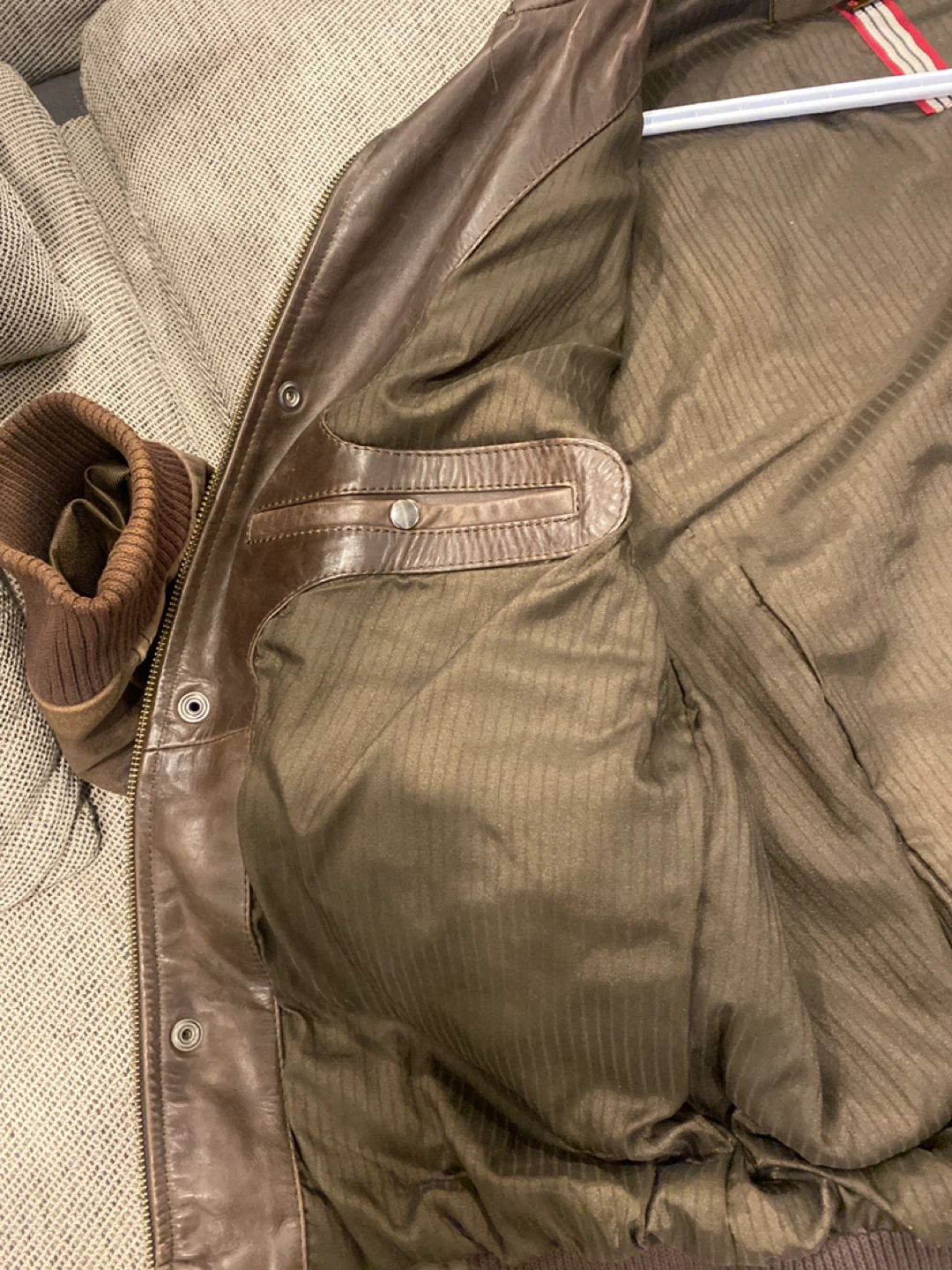Leather Bomber Jacket - photo 5