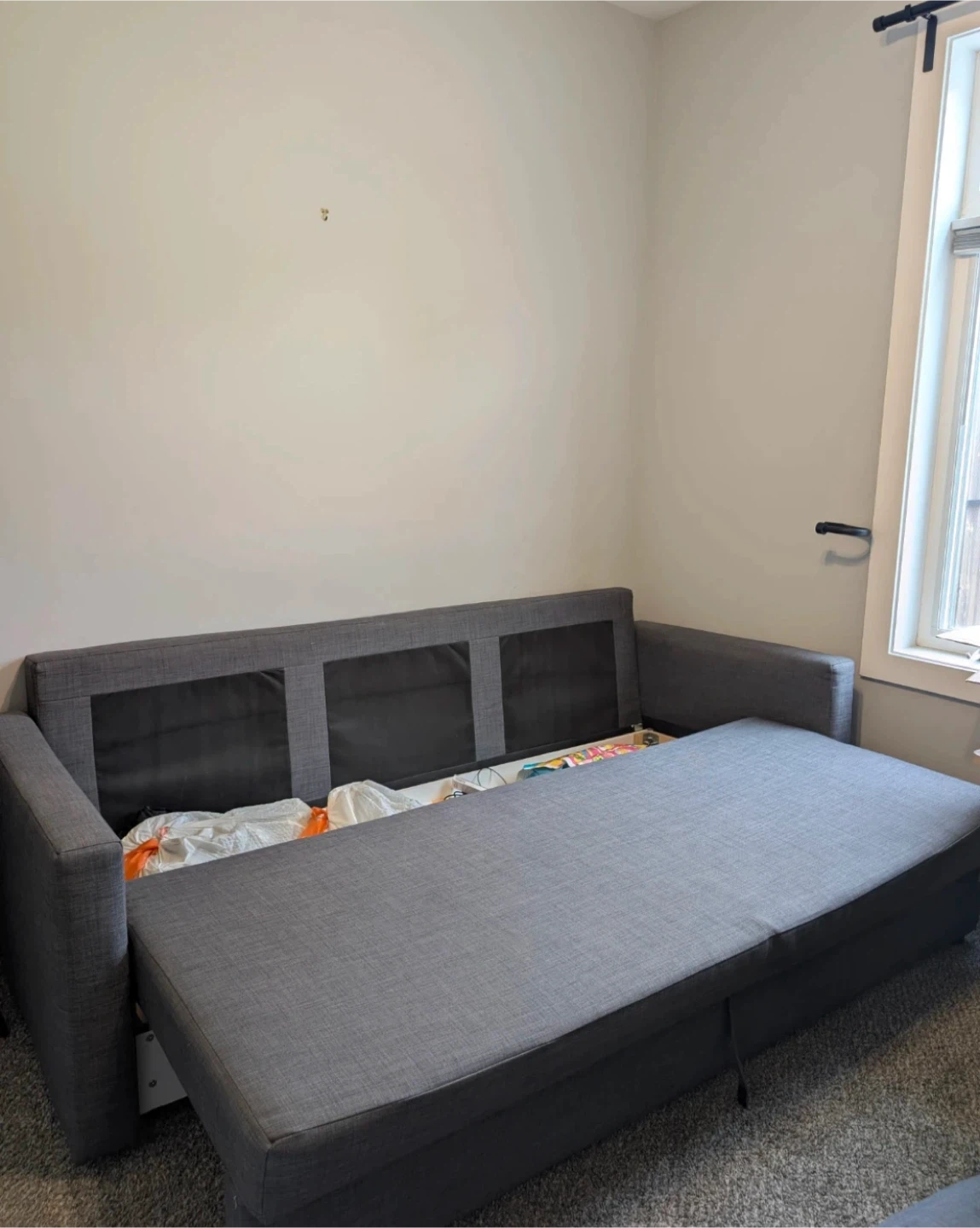 Gray Sofa Bed with Storage - photo 3