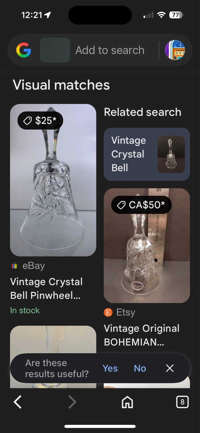 Vintage Czechoslovakia Crystal Bell 🔔 & other bells lot - photo 3