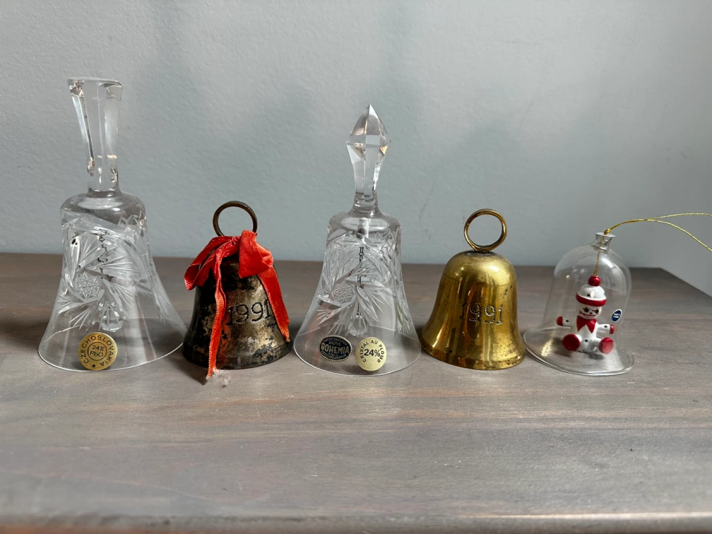 Vintage Czechoslovakia Crystal Bell 🔔 & other bells lot