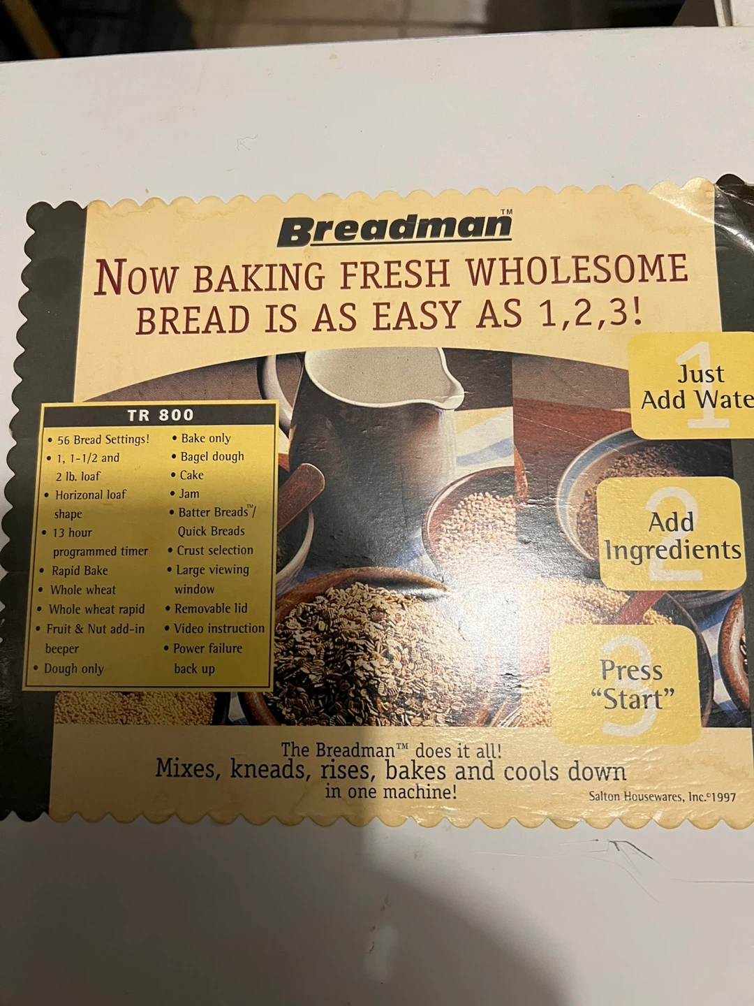 Breadman TR 800 Bread Maker - photo 4