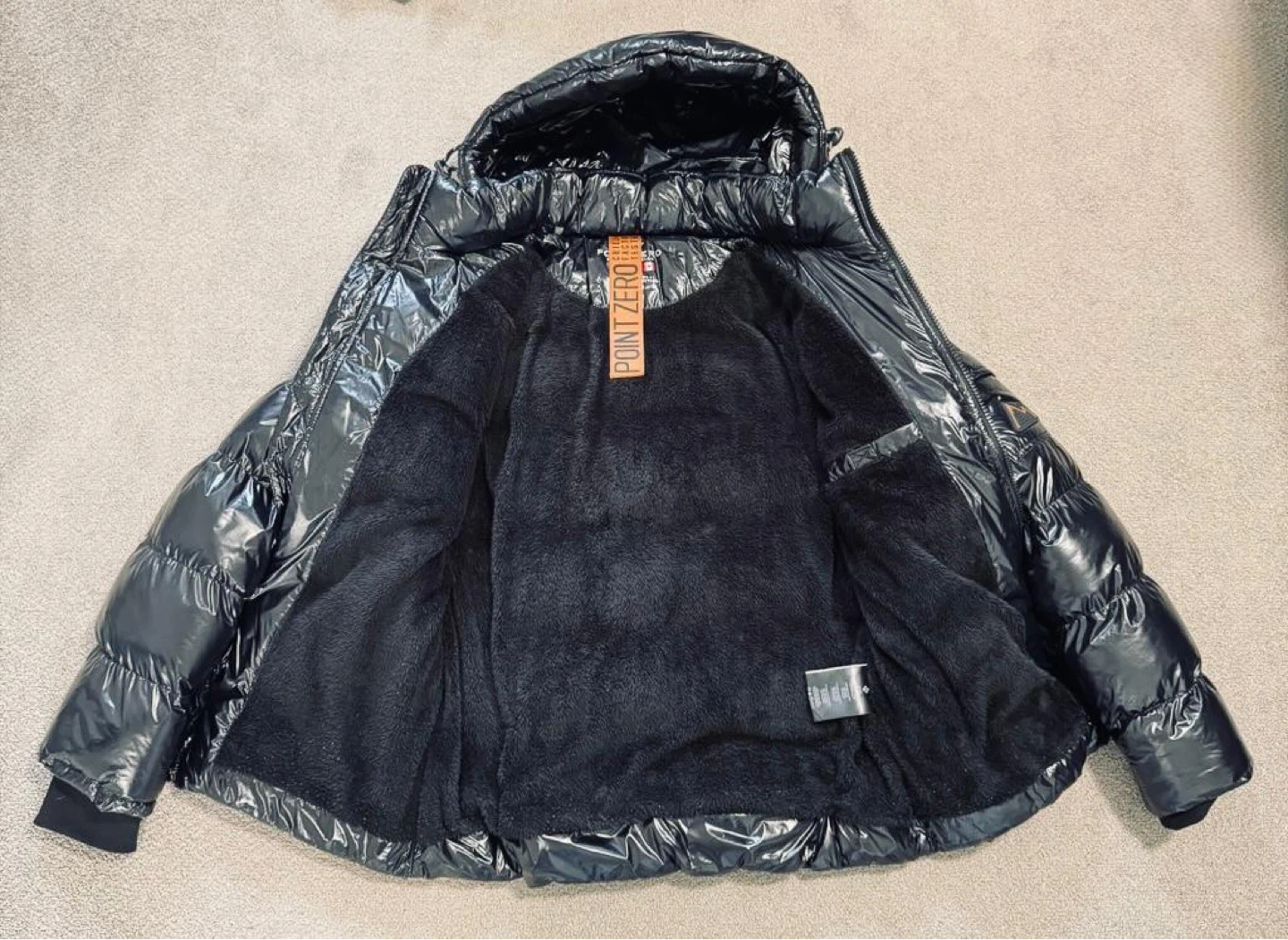 Point Zero Black Puffer Jacket with Fleece Lining - photo 2