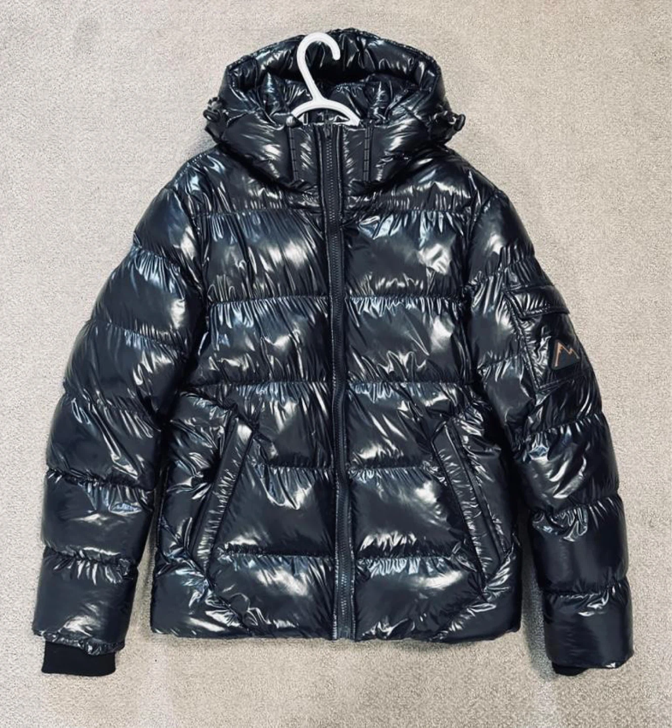 Point Zero Black Puffer Jacket with Fleece Lining