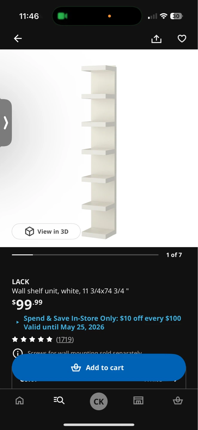 White Tall Bookshelf