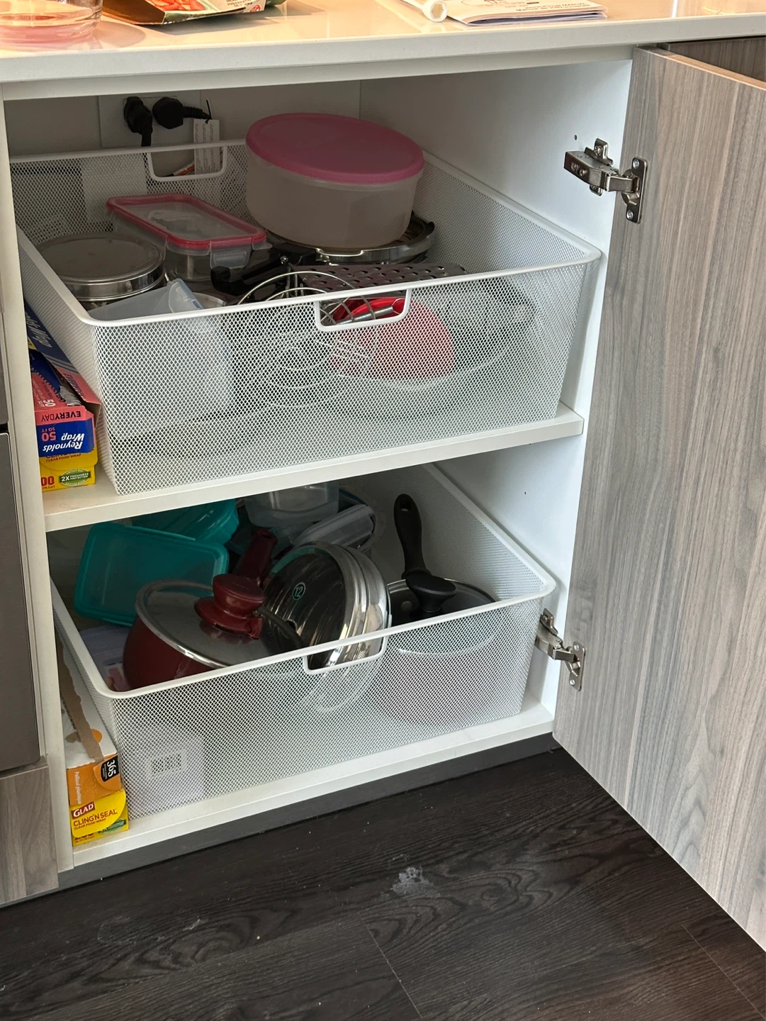White Mesh Storage Baskets - Elfa - The Container Store - photo 2