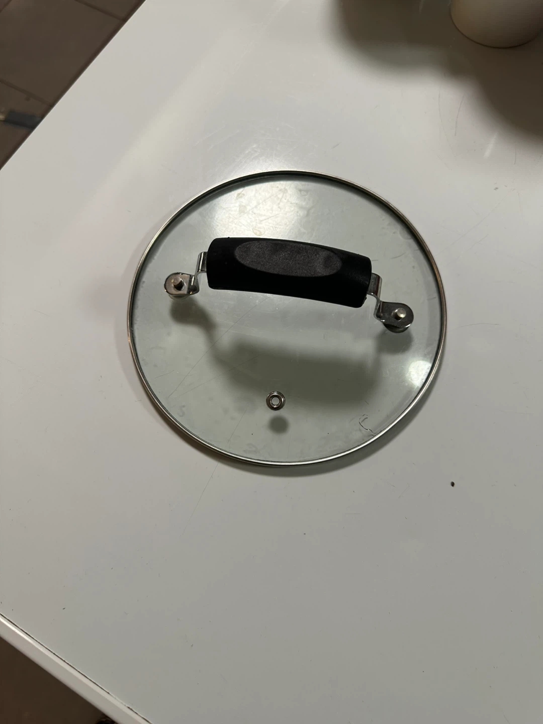 Glass Pot Lid with Black Handle