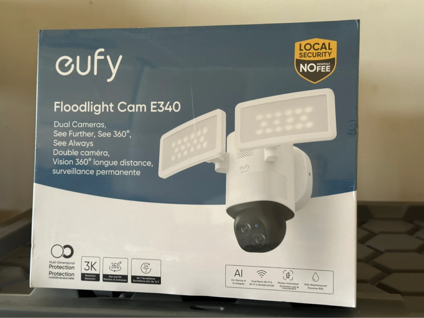 BNIB: eufy Floodlight Cam E340 Dual Cameras