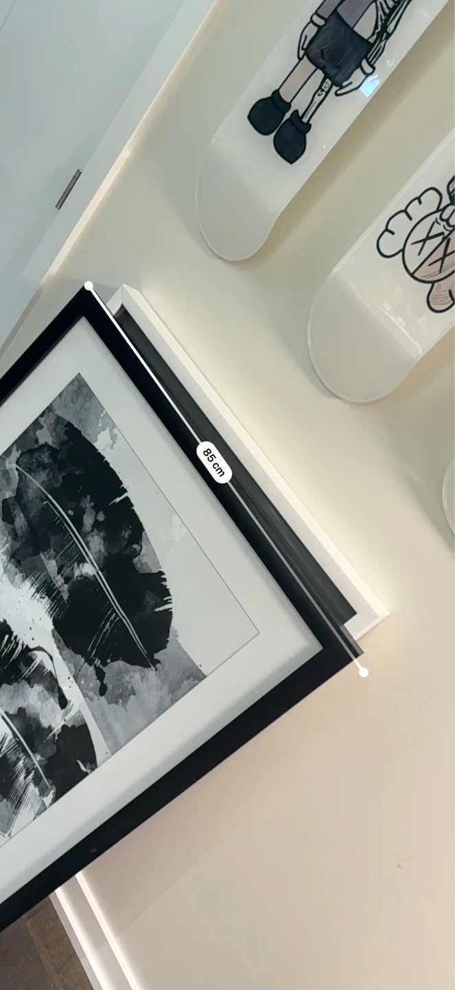 Framed Black and White Abstract Art Print - photo 3