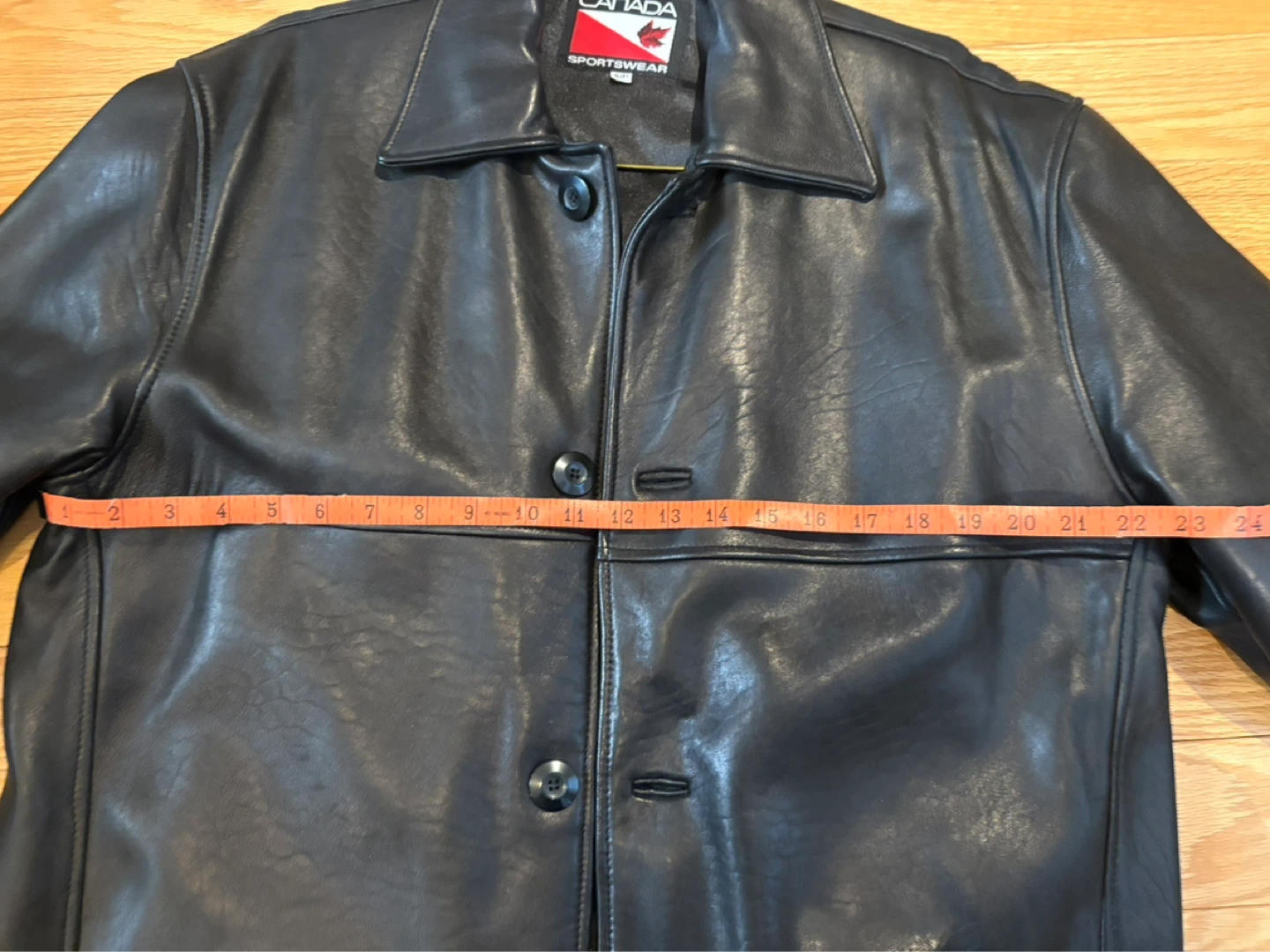 Canada Sportswear Black Leather Jacket S/P - photo 4
