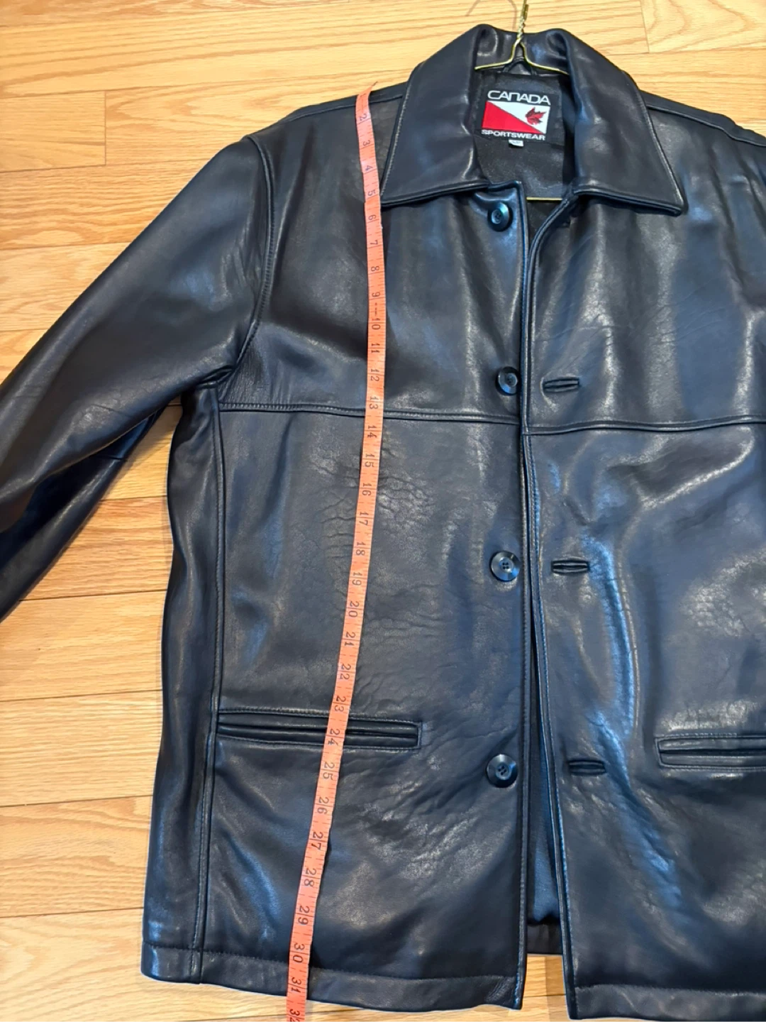 Canada Sportswear Black Leather Jacket S/P - photo 5