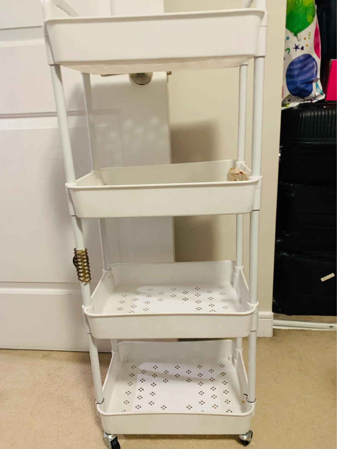 UDEAR 4-Tier Rolling Utility Cart White - photo 4