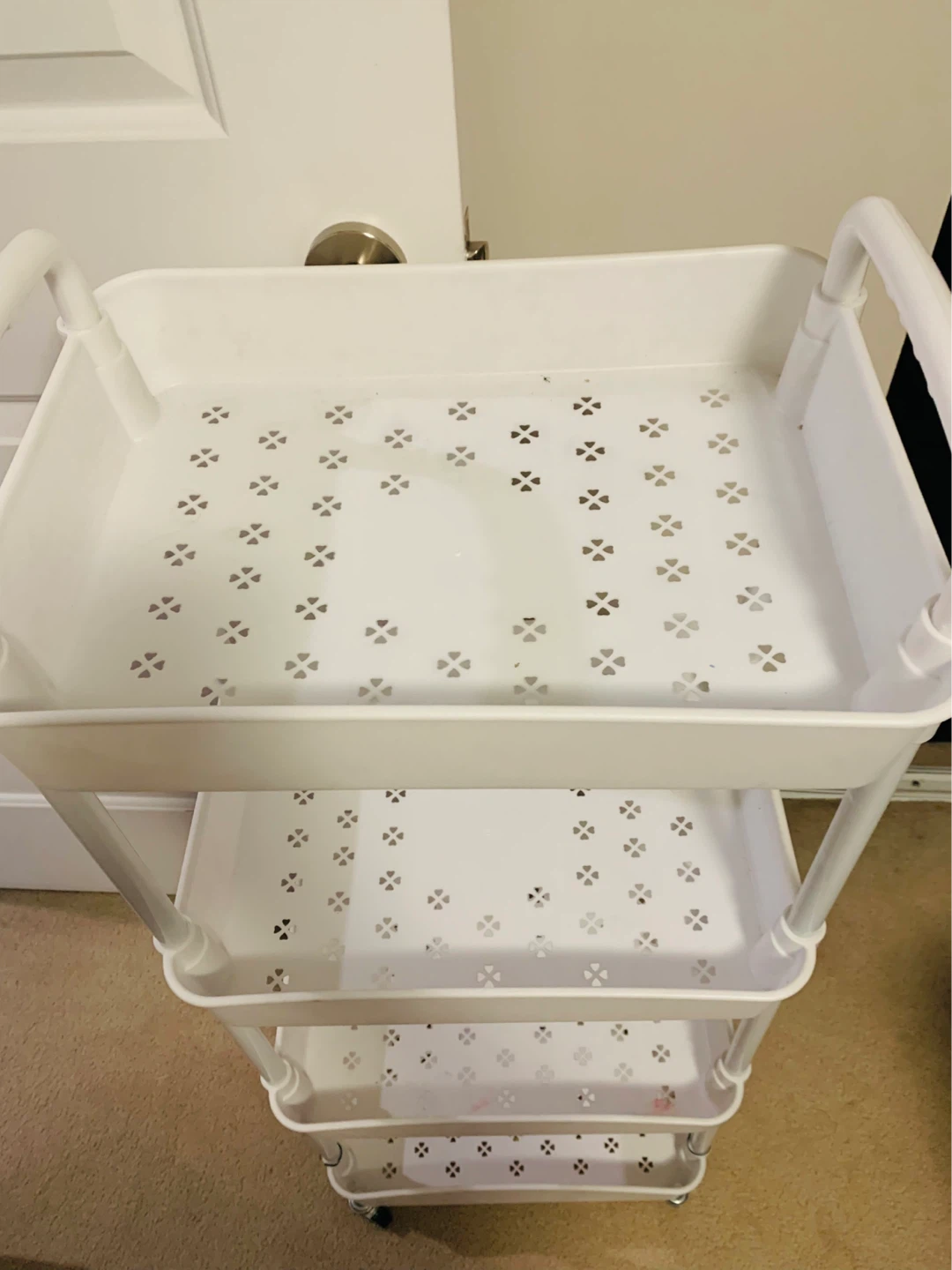 UDEAR 4-Tier Rolling Utility Cart White - photo 3