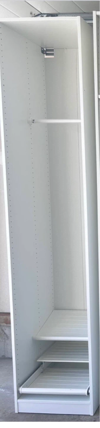 IKEA White Wardrobe Closet with Hanging Rod and Shelves - photo 2