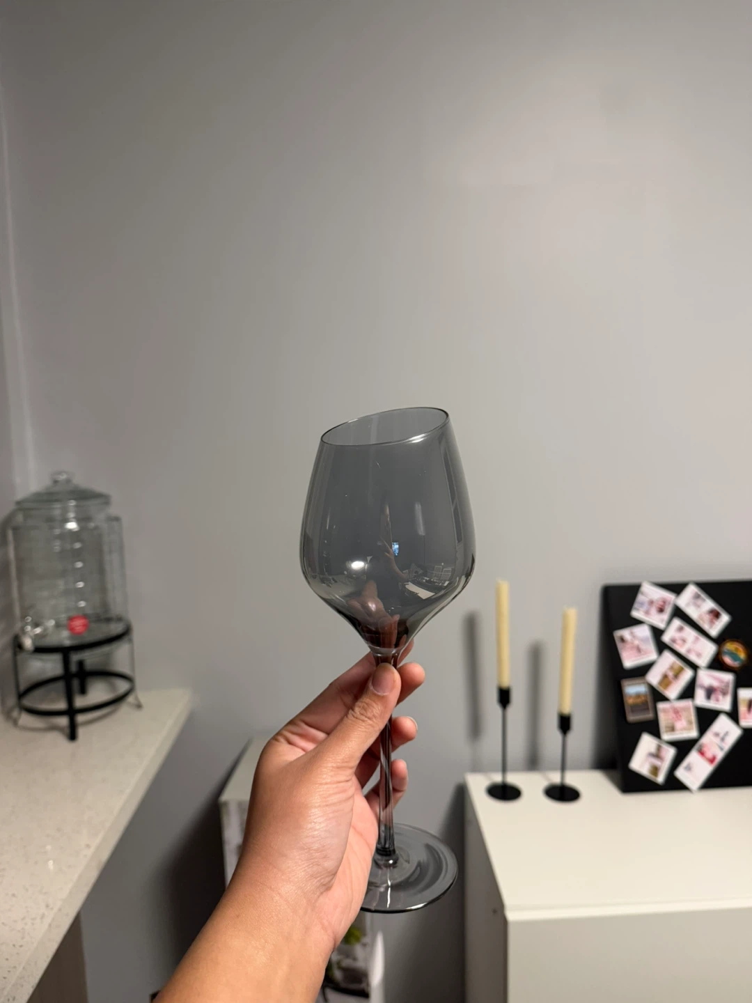 Smoky Grey Wine Glass