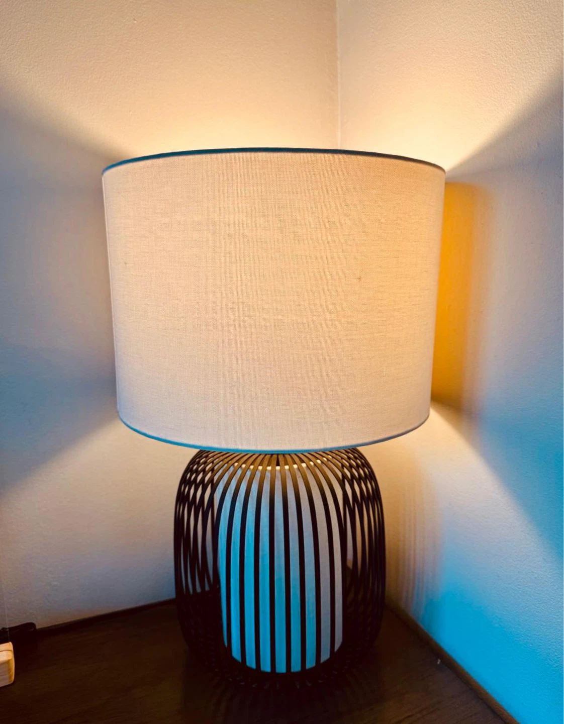 Black Cage Accent Table Lamp
