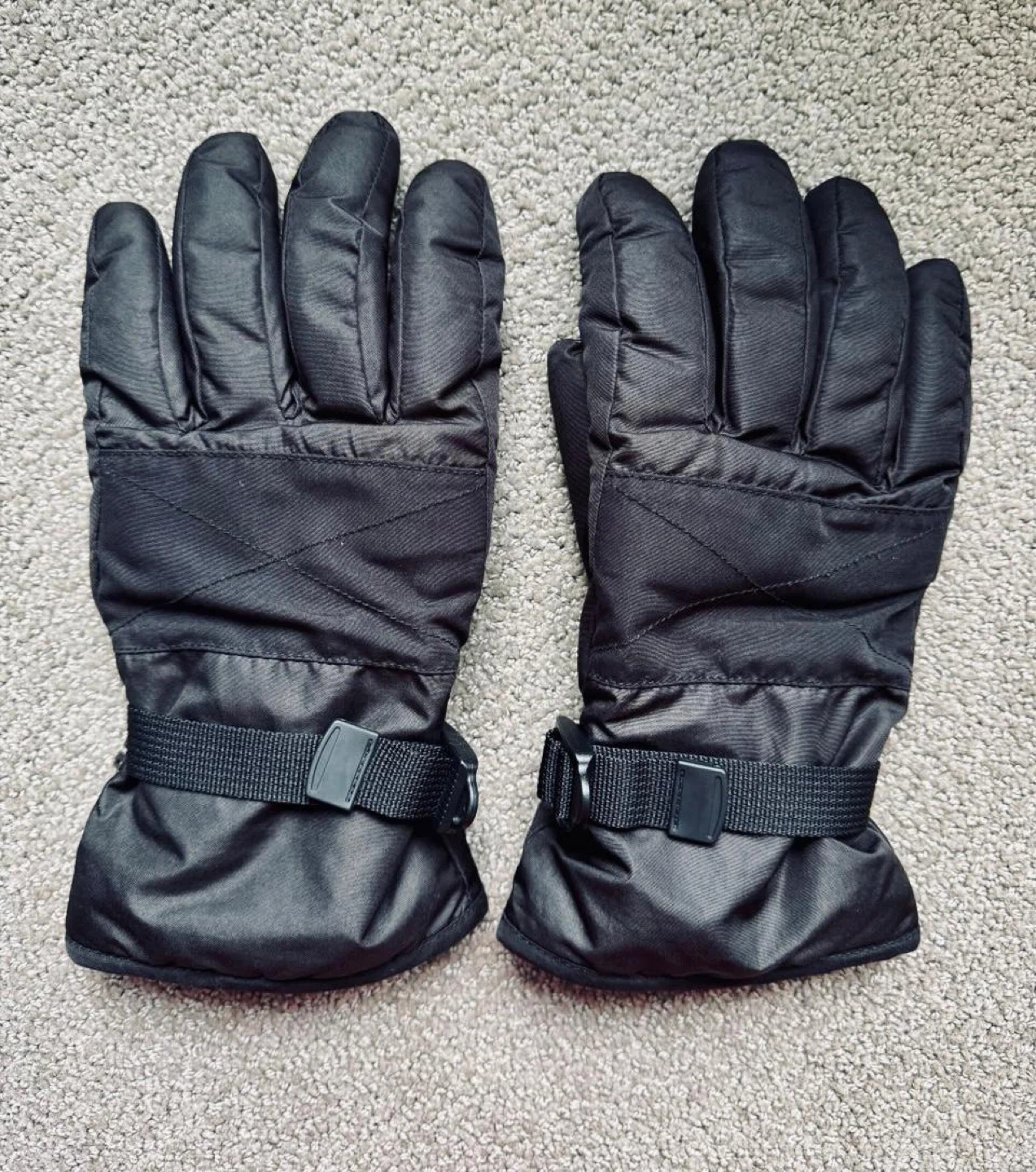 Black Winter Gloves Size L