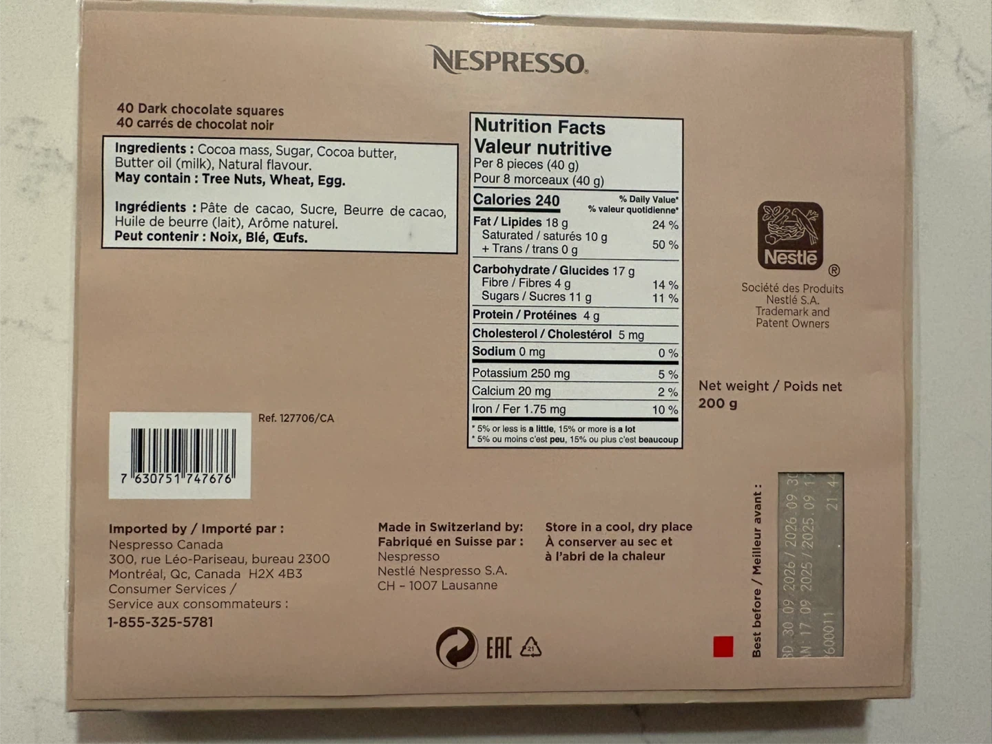 Nespresso Dark Chocolate Box - photo 2