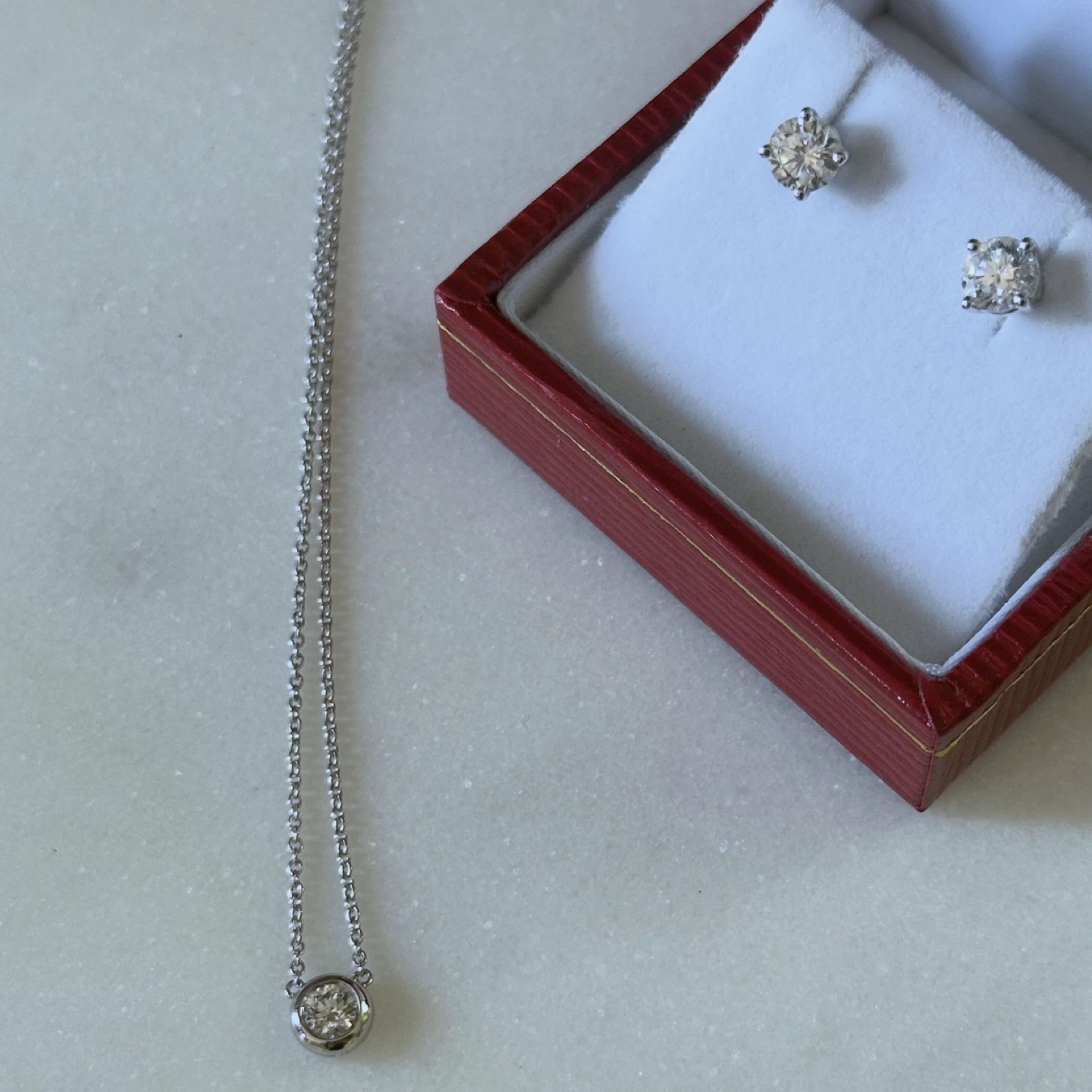 950 Platinum  0.15 carat Lab Diamond Solitaire Necklace - photo 5
