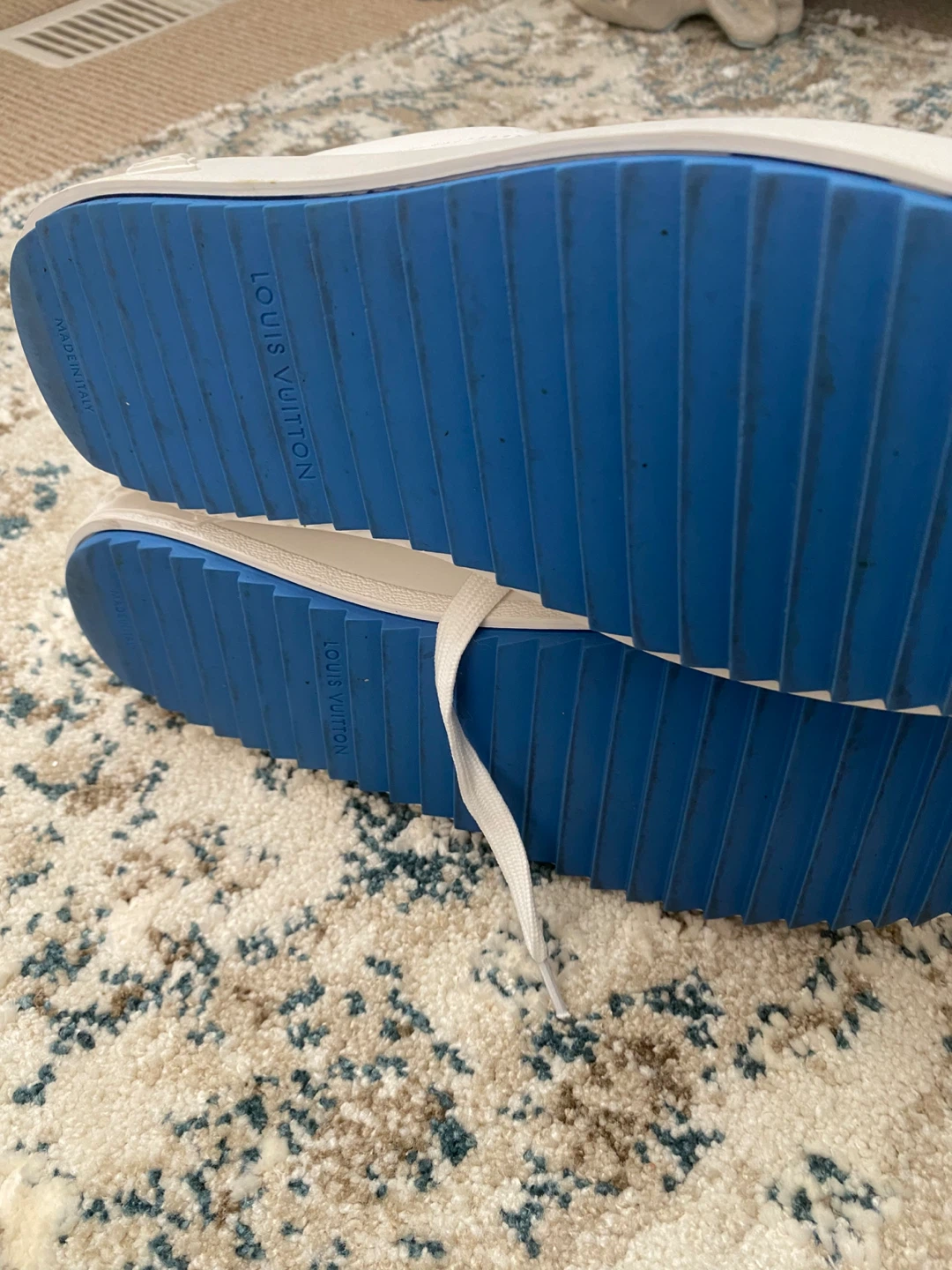 Louis Vuitton White Leather Sneakers with Charms - photo 2