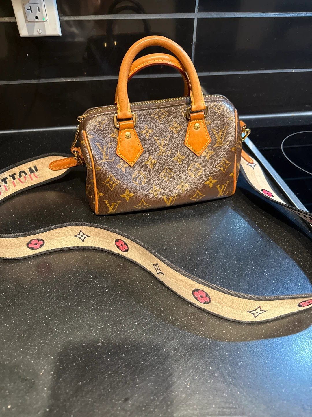 Louis Vuitton Speedy Nano Bag with Strap-NEW