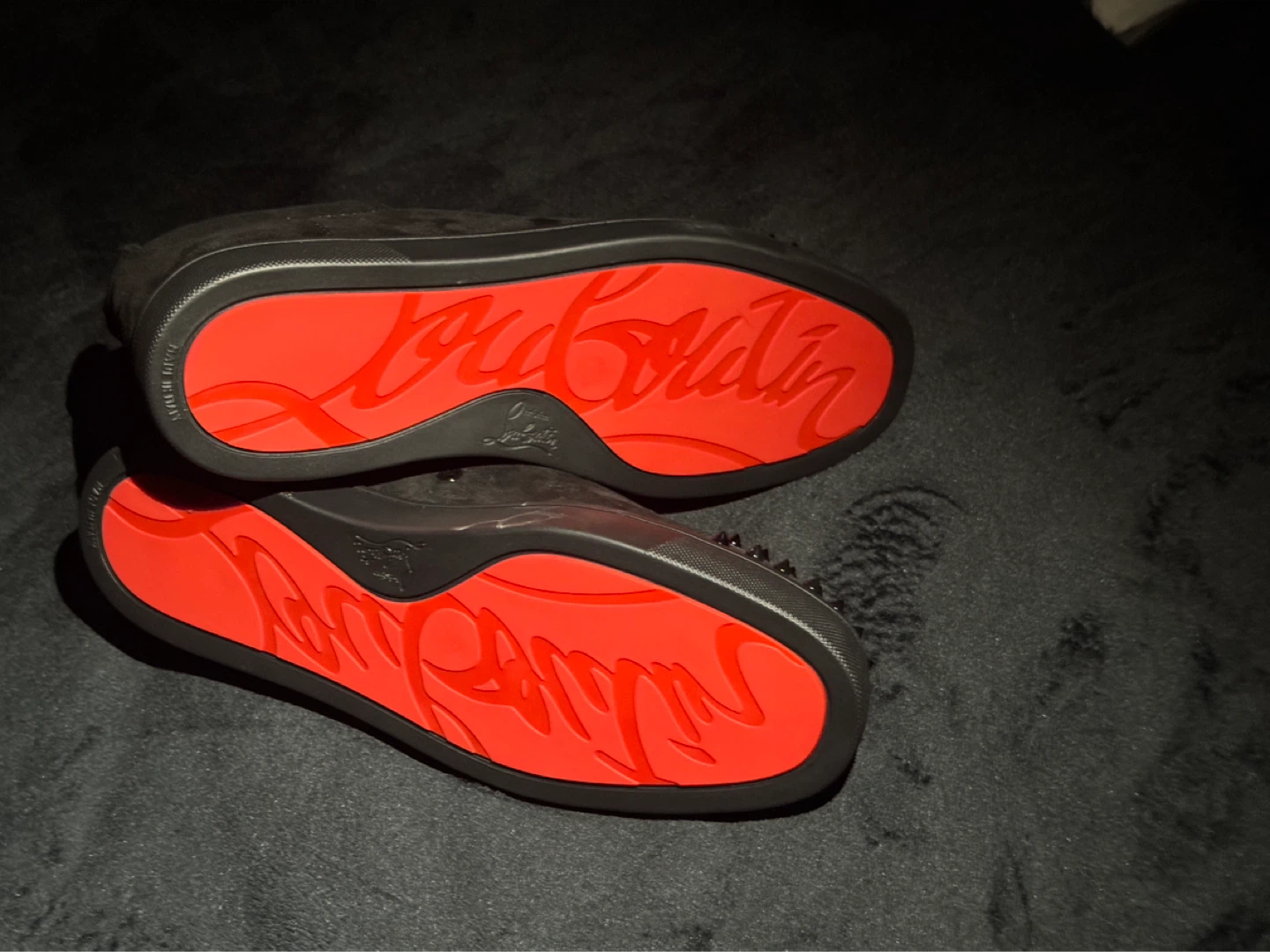 Christian Louboutin Black Spike Sneakers – Red Bottoms - photo 2