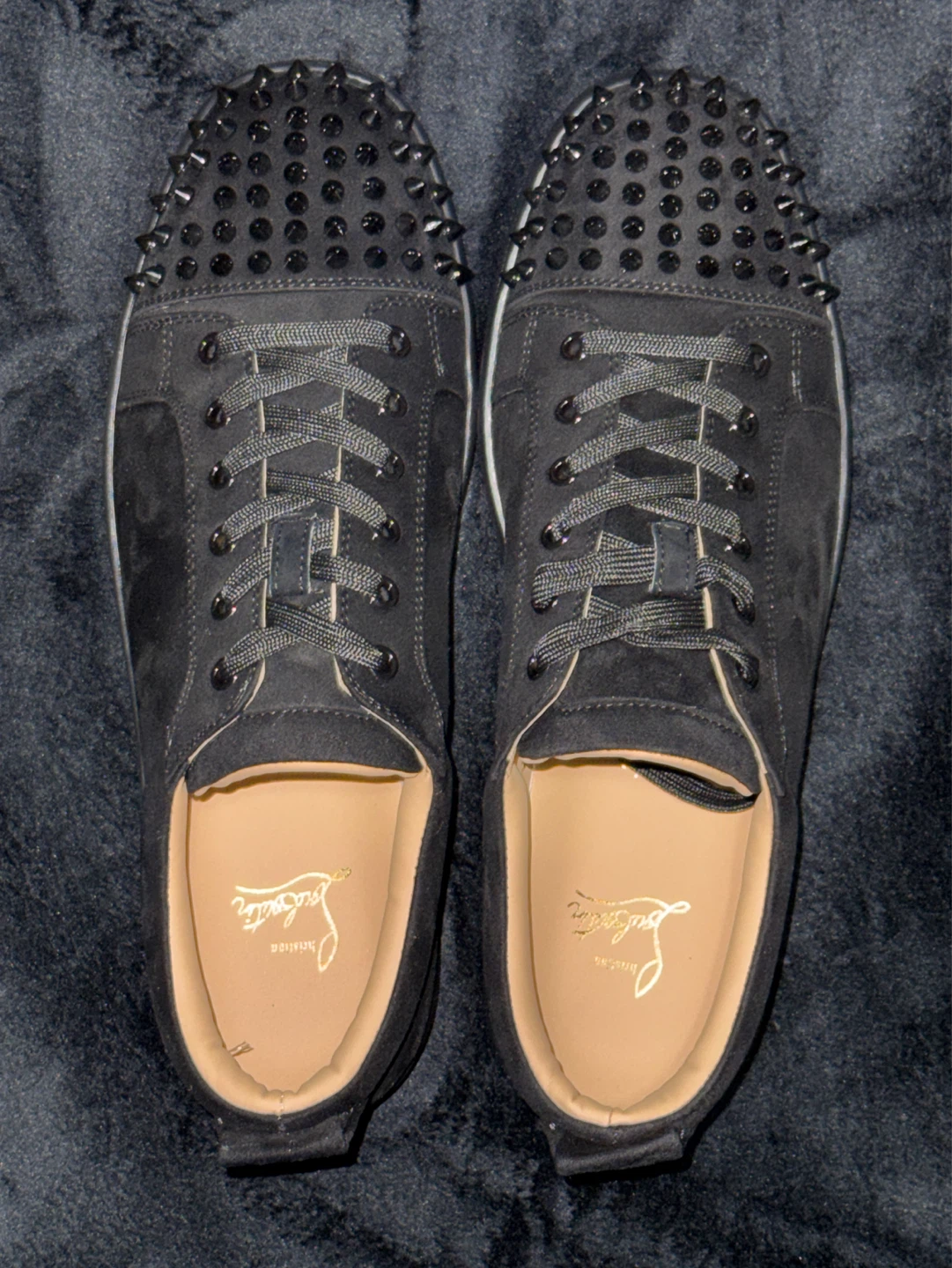 Christian Louboutin Black Spike Sneakers – Red Bottoms - photo 3