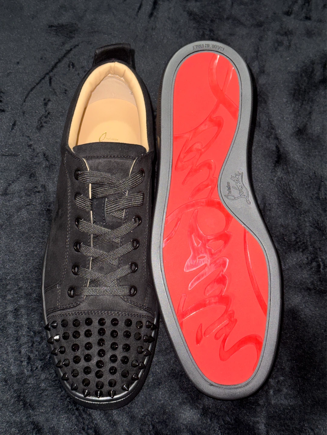 Christian Louboutin Black Spike Sneakers – Red Bottoms - photo 5