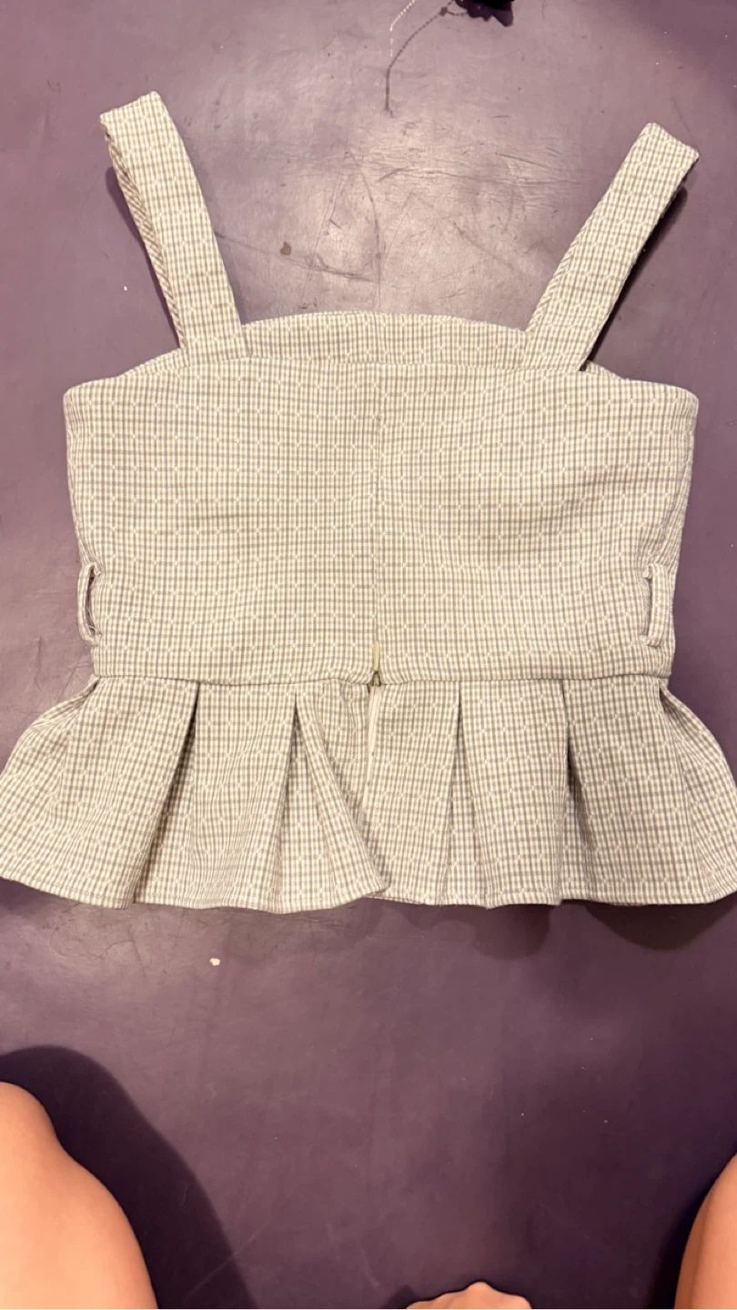 Cute Green Plaid Tank Top. size Xs/S - photo 2