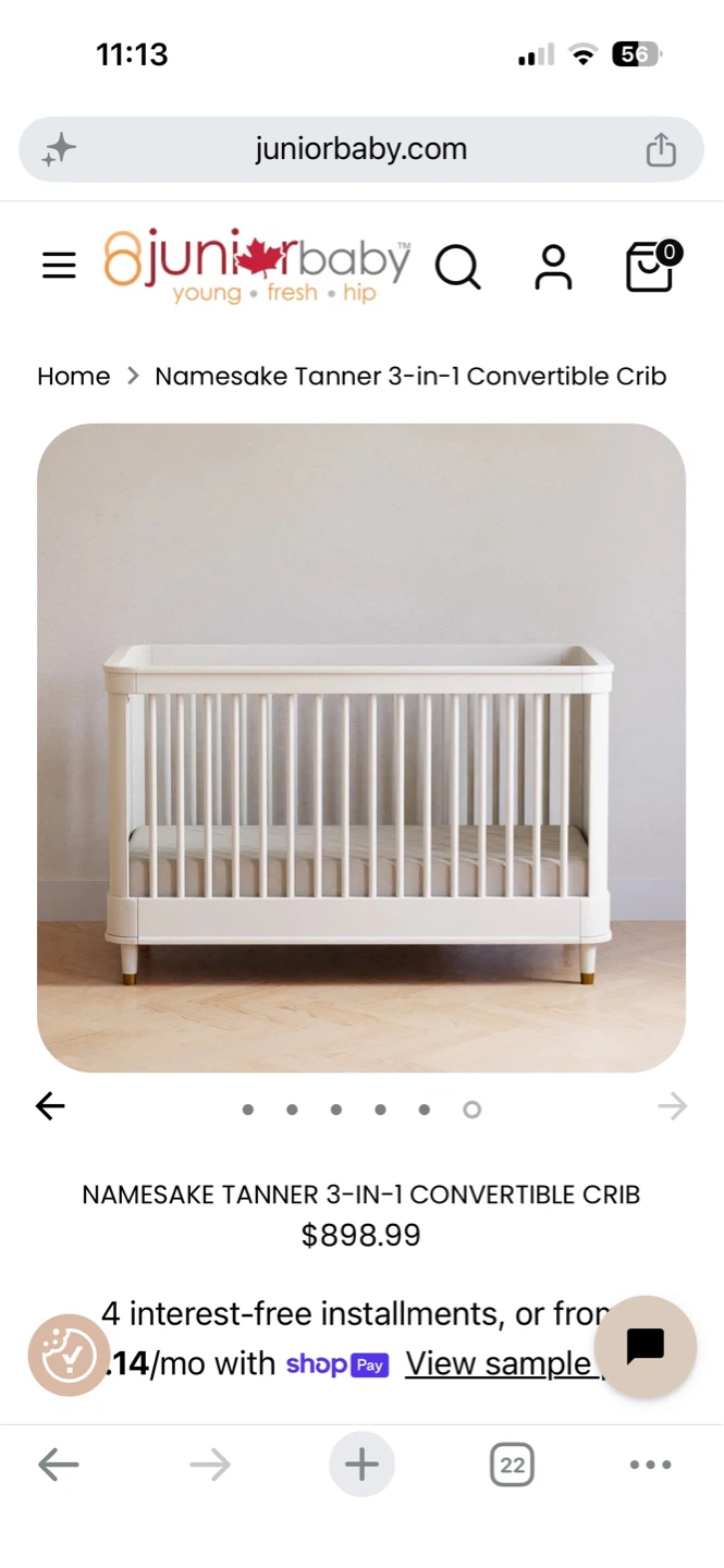 Namesake Tanner 3-in-1 Convertible Crib