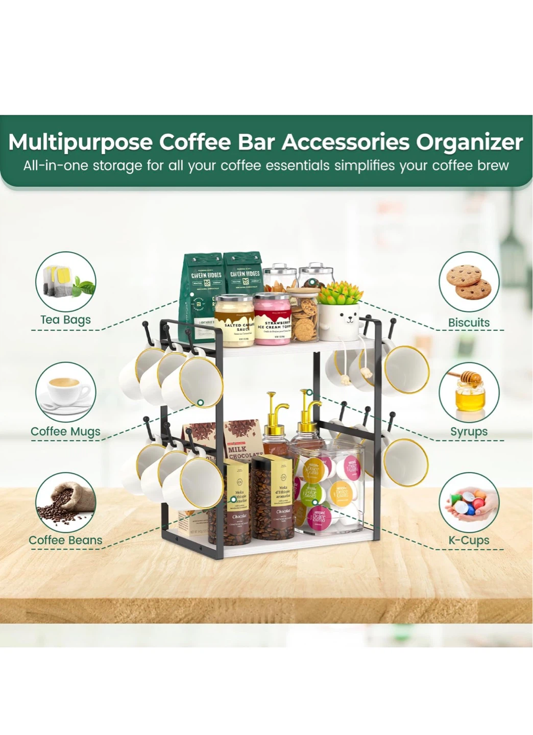 Multipurpose Coffee Bar Accessories Organizer - photo 4