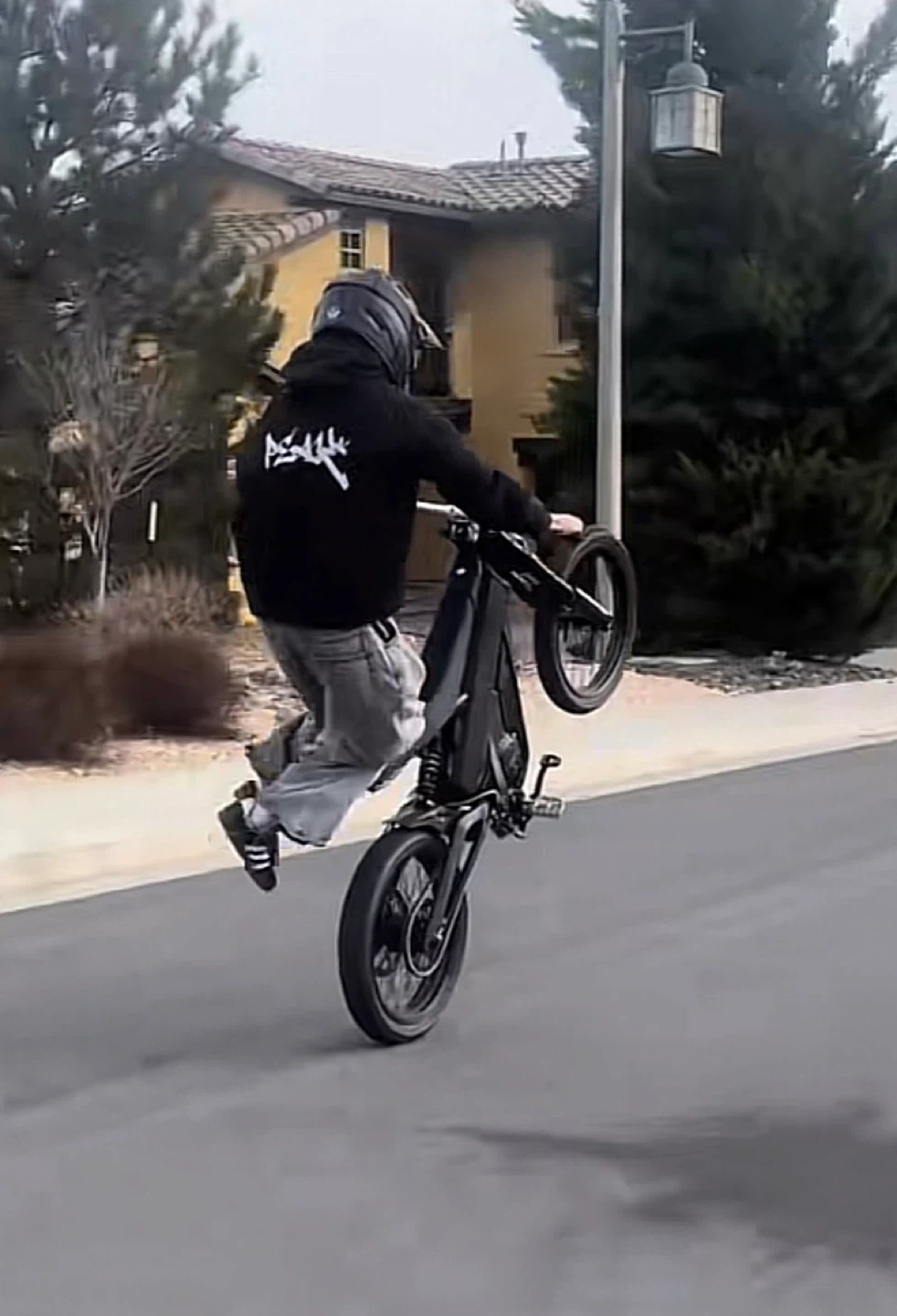 Me doing a wheelie