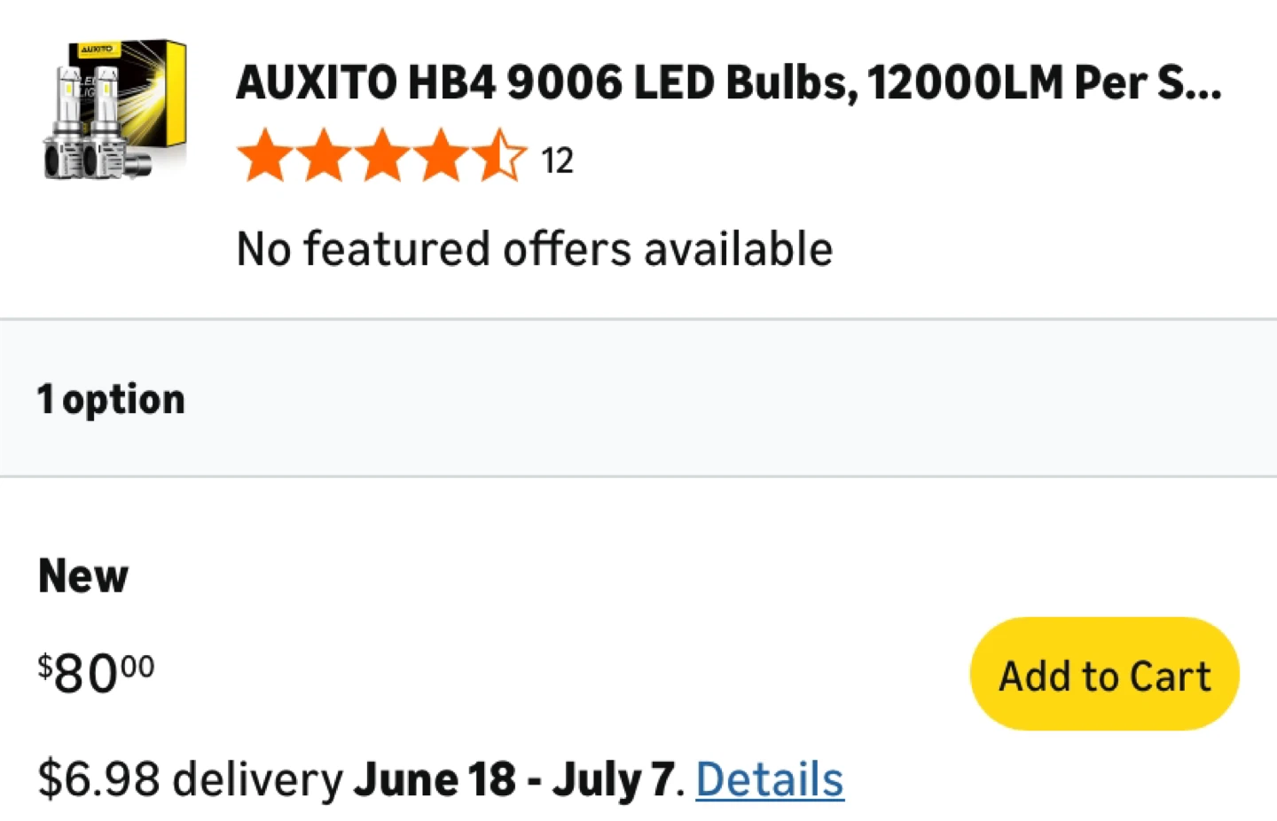 AUXITO HB4 9006 LED Bulbs 2 Pack - photo 3