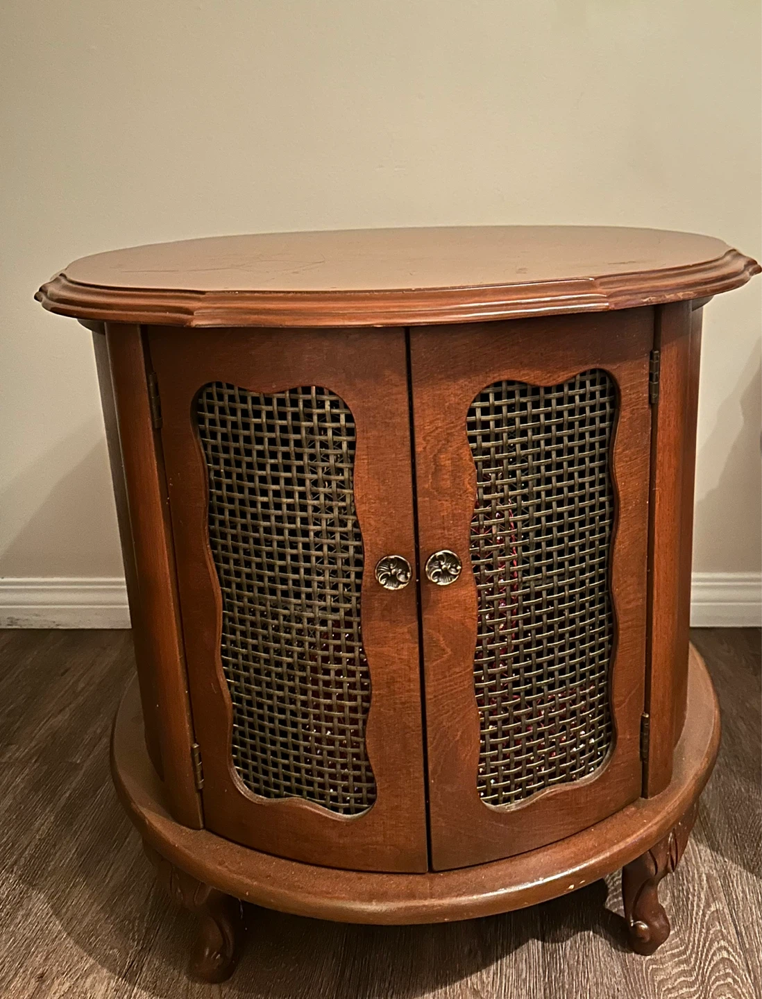 Wooden Accent Table with Cabinet