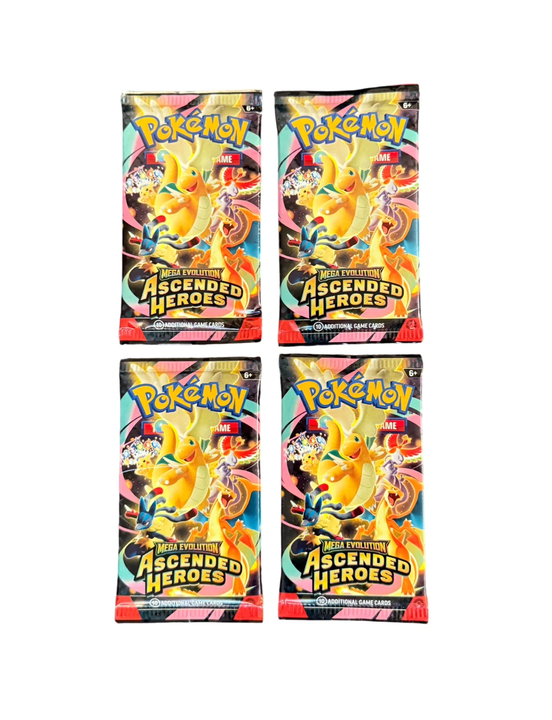 4 sealed Pokemon Ascended Heroes Packs