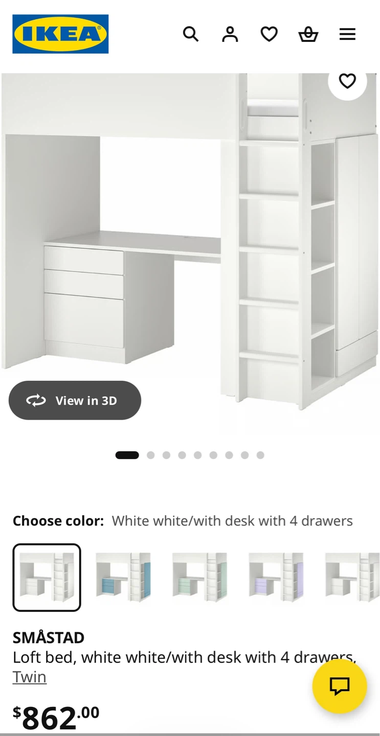 Modern Loft Bed with Study Desk and Storage - photo 4