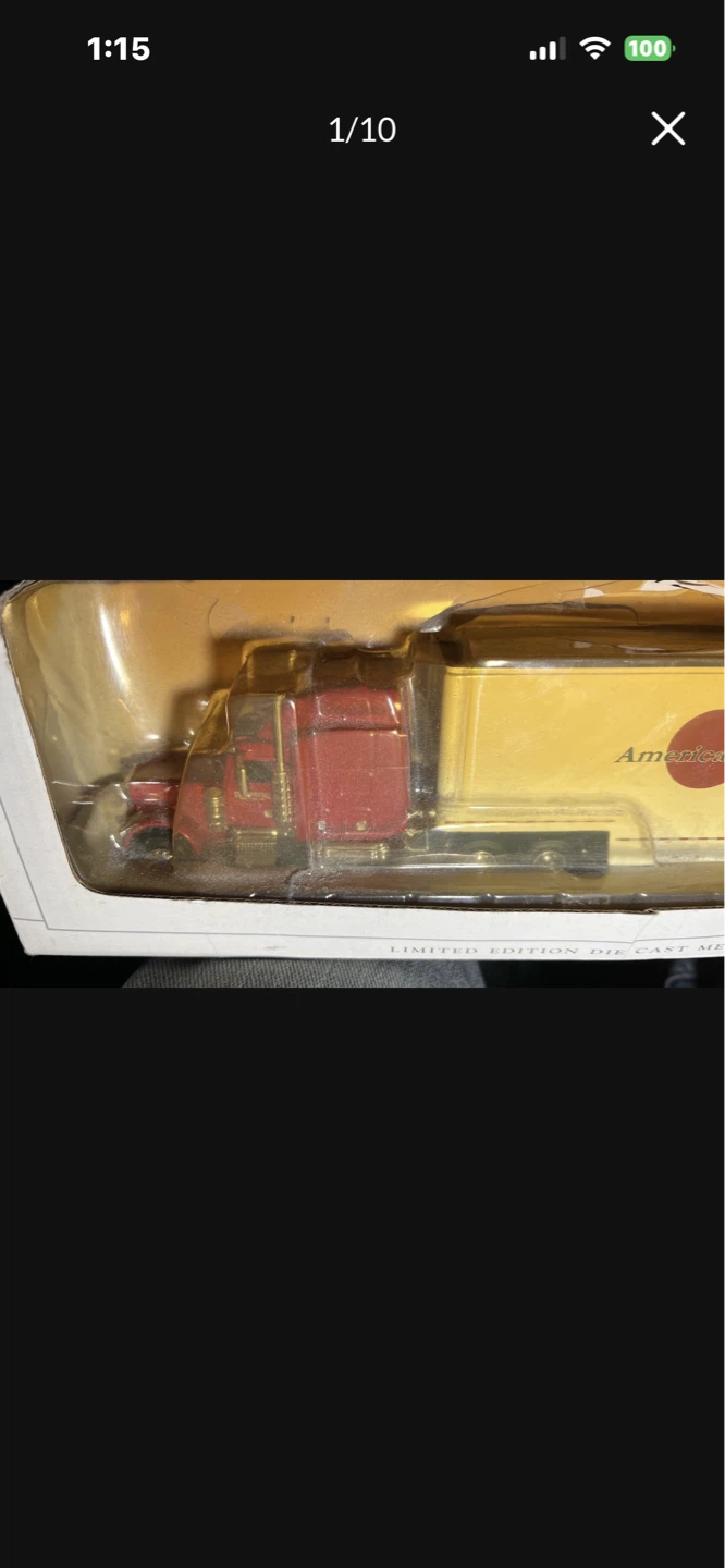 Vintage collectible cast metal semi truck