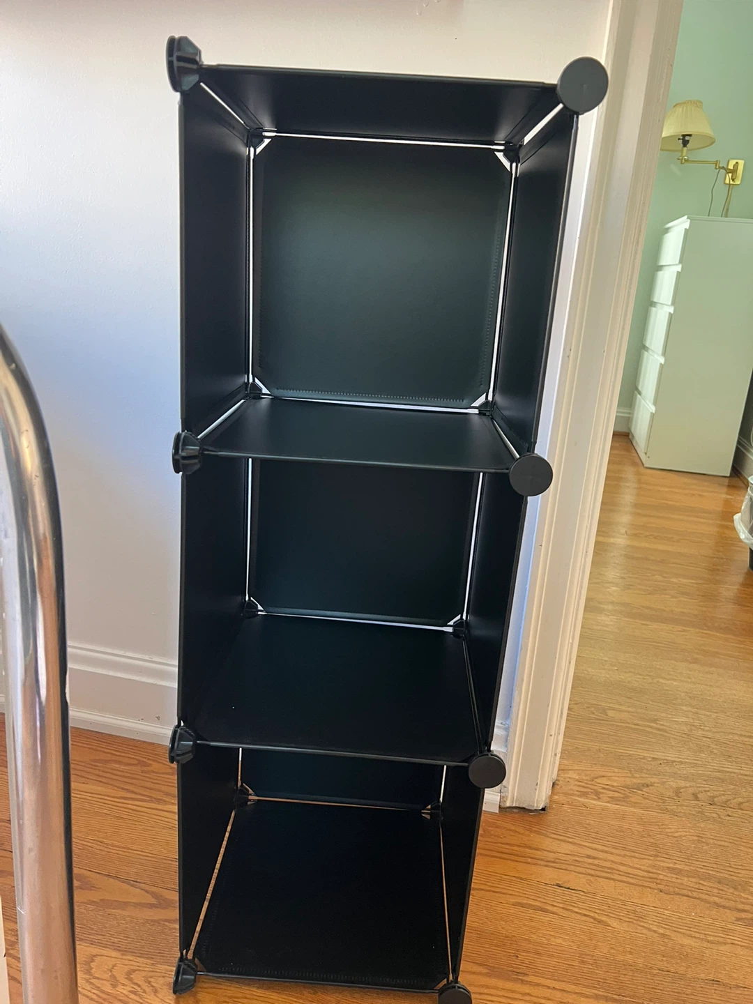 Black 3-Tier Cube Storage Shelf - photo 2