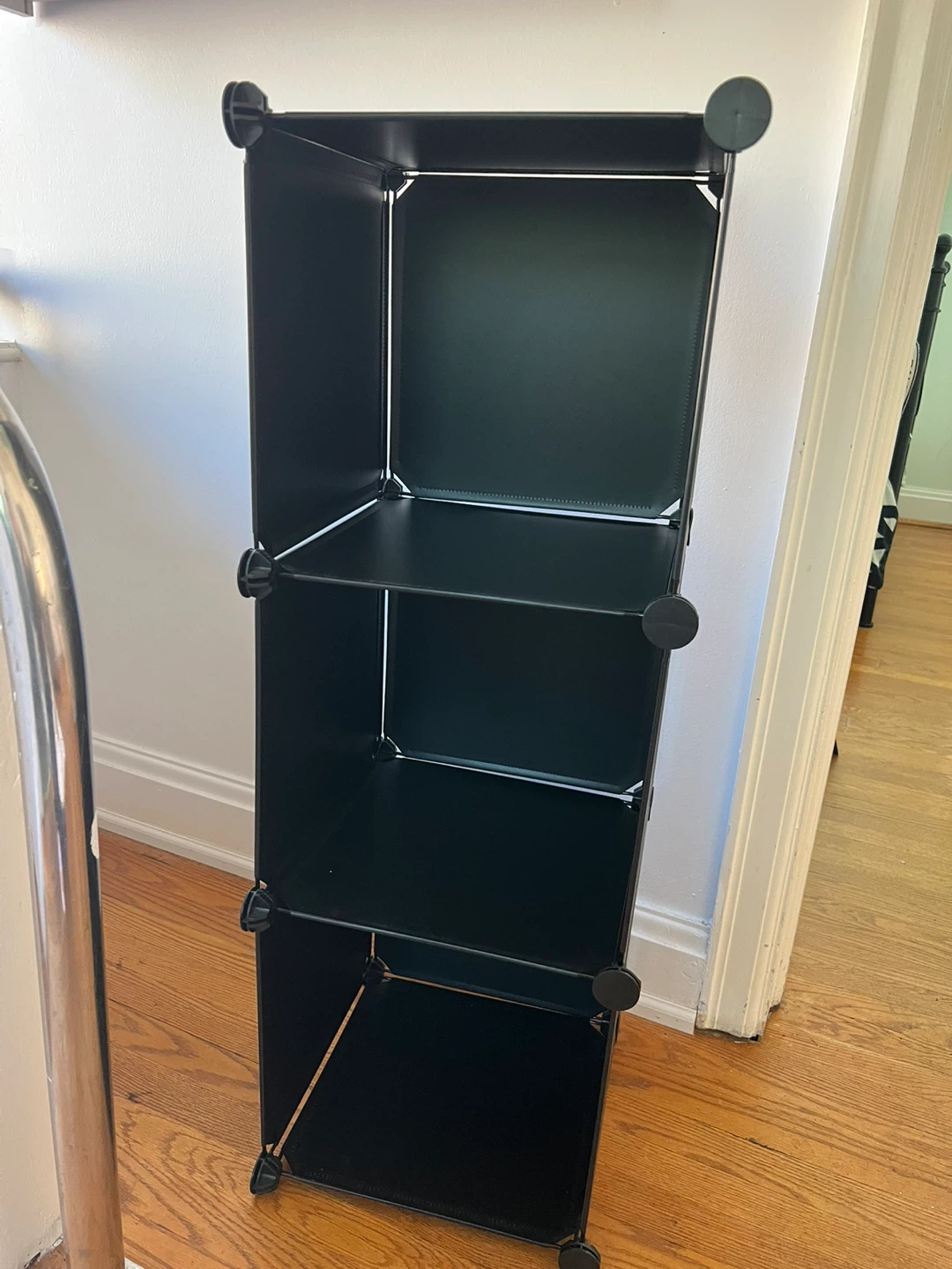 Black 3-Tier Cube Storage Shelf - photo 3