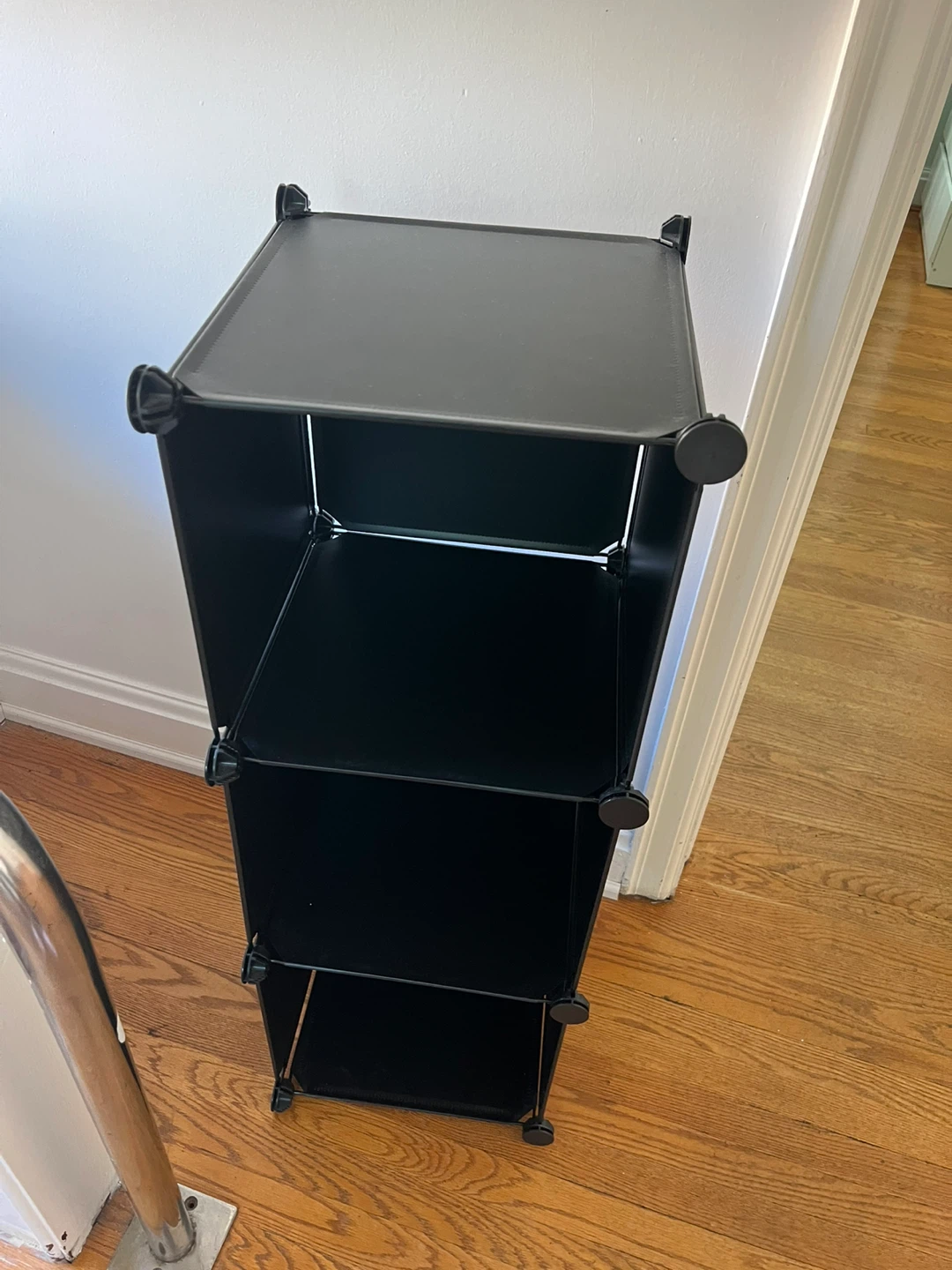 Black 3-Tier Cube Storage Shelf