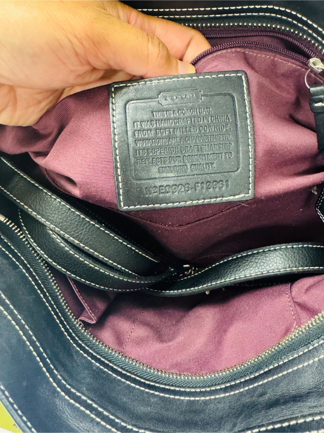 Coach Black Leather Handbag