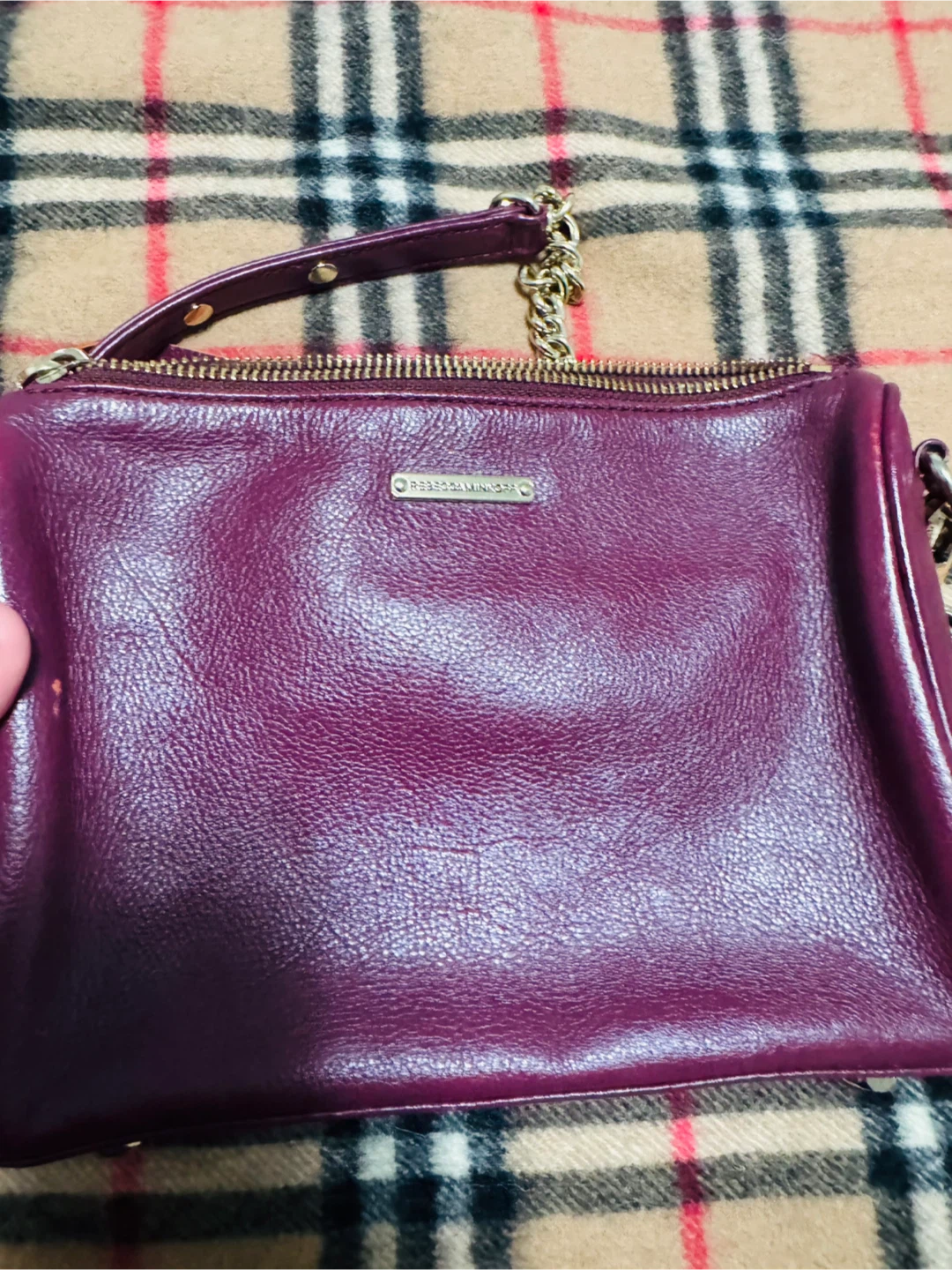 Rebecca Minkoff Purple Leather Crossbody Bag
