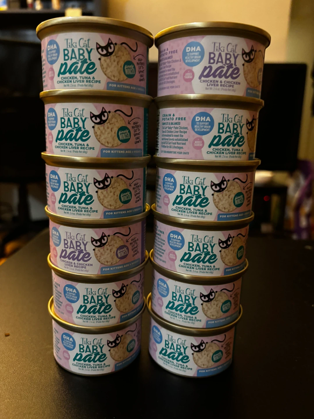 12 cans Tiki Cat Baby Pate